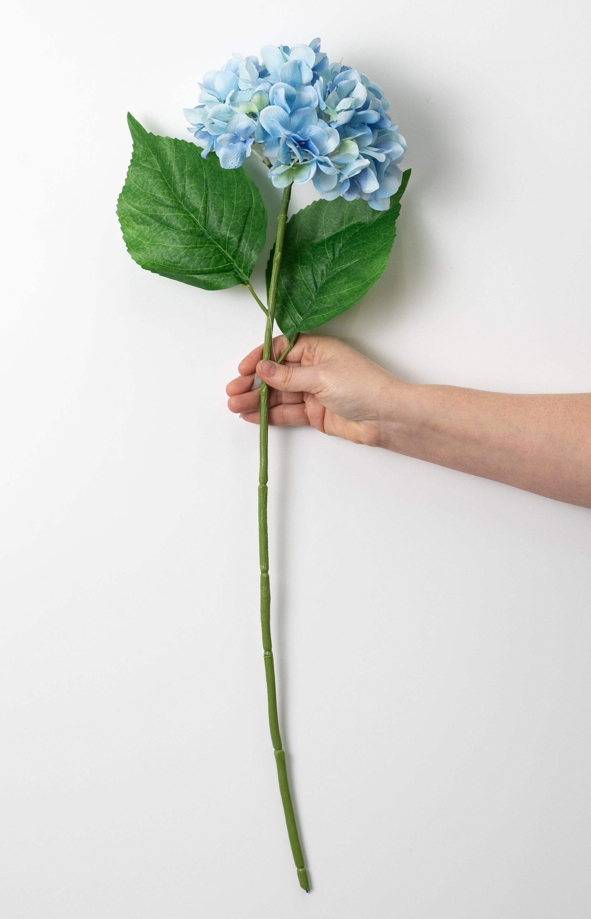 26" Single Hydrangea Stem Spray: Blue
