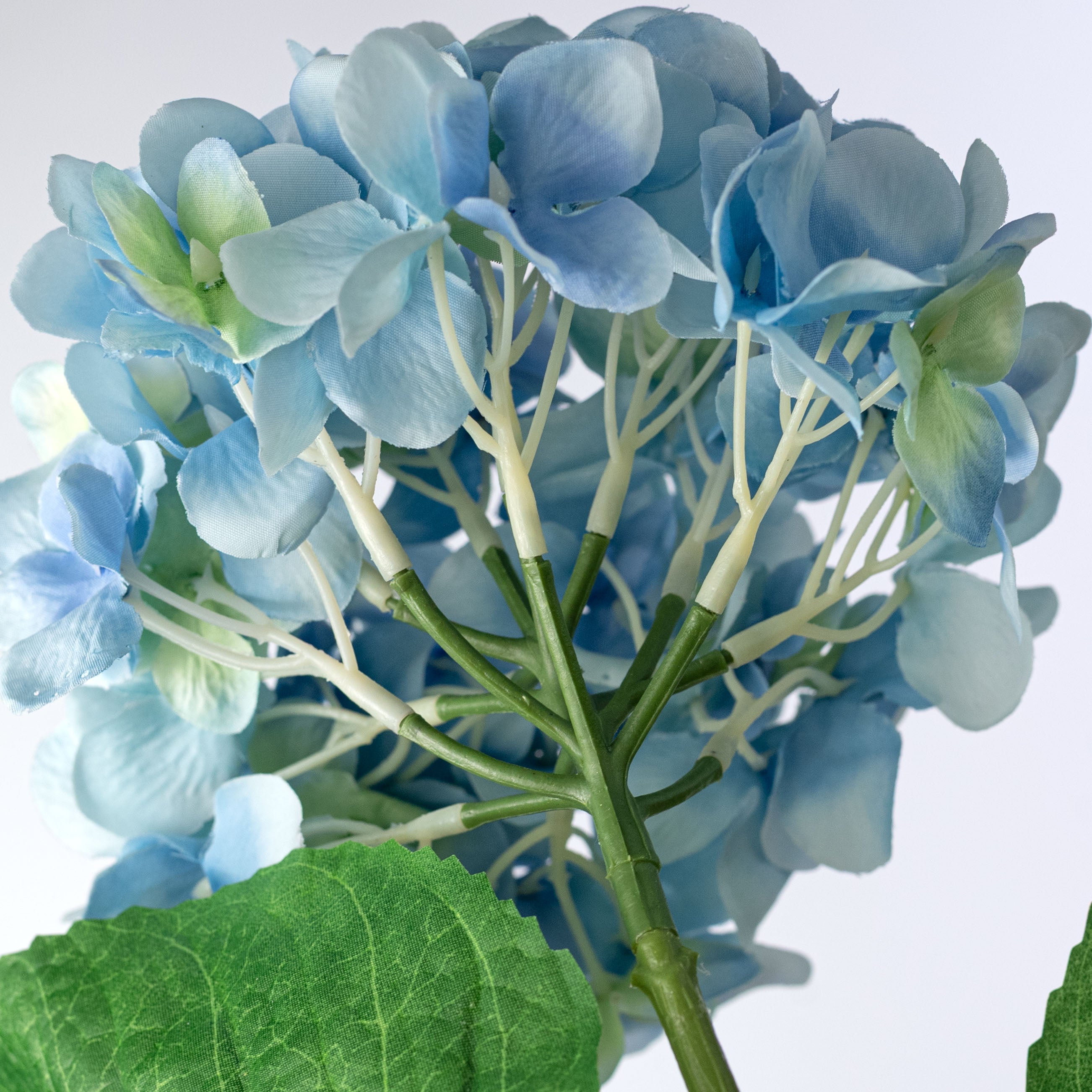 26" Single Hydrangea Stem Spray: Blue