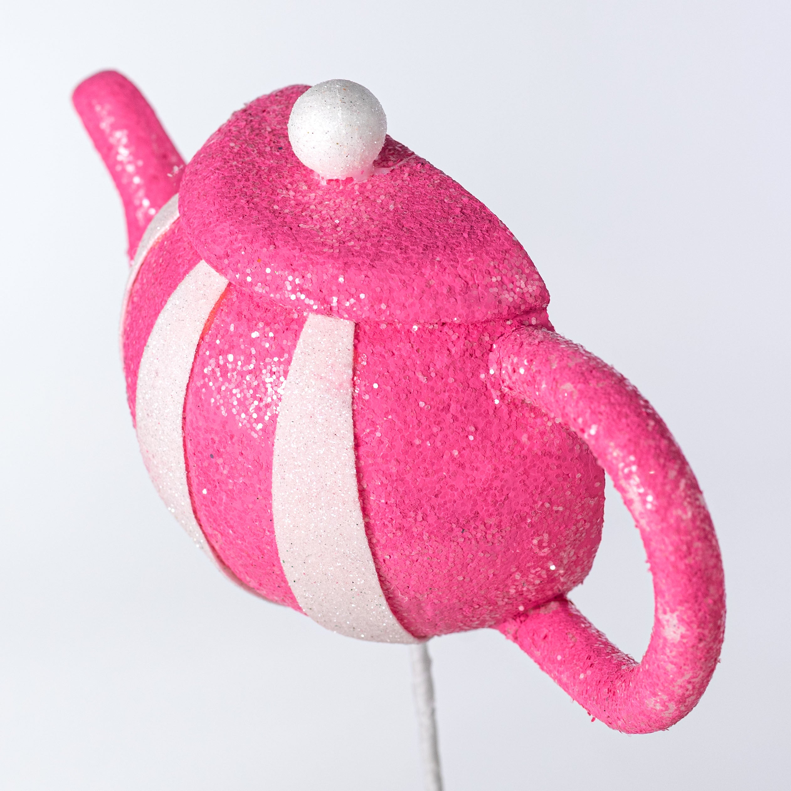 10" x 18" Striped Tea Pot Pick: Hot Pink