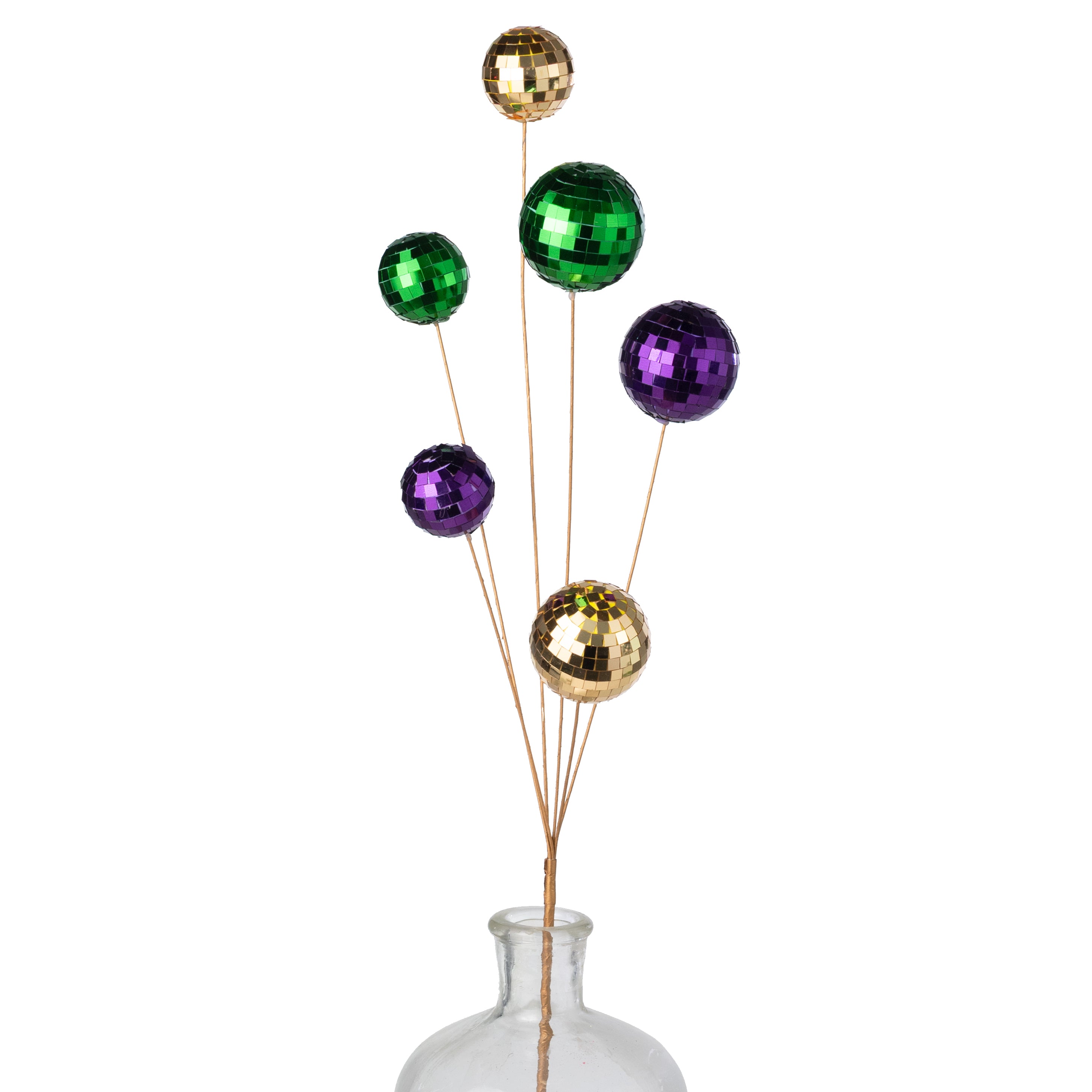 23" Disco Mirror Ball Spray: Mardi Gras