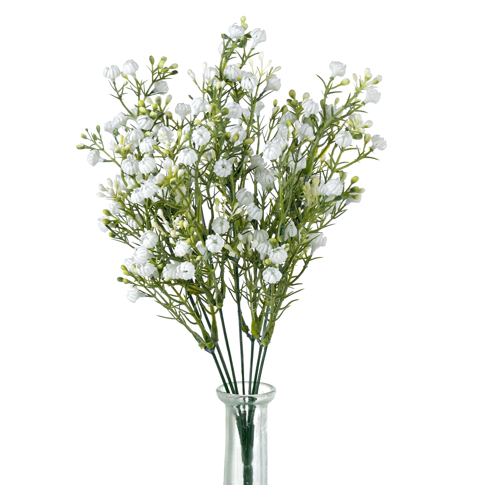 13" Closed Baby's Breath Gypsophila Bush: White