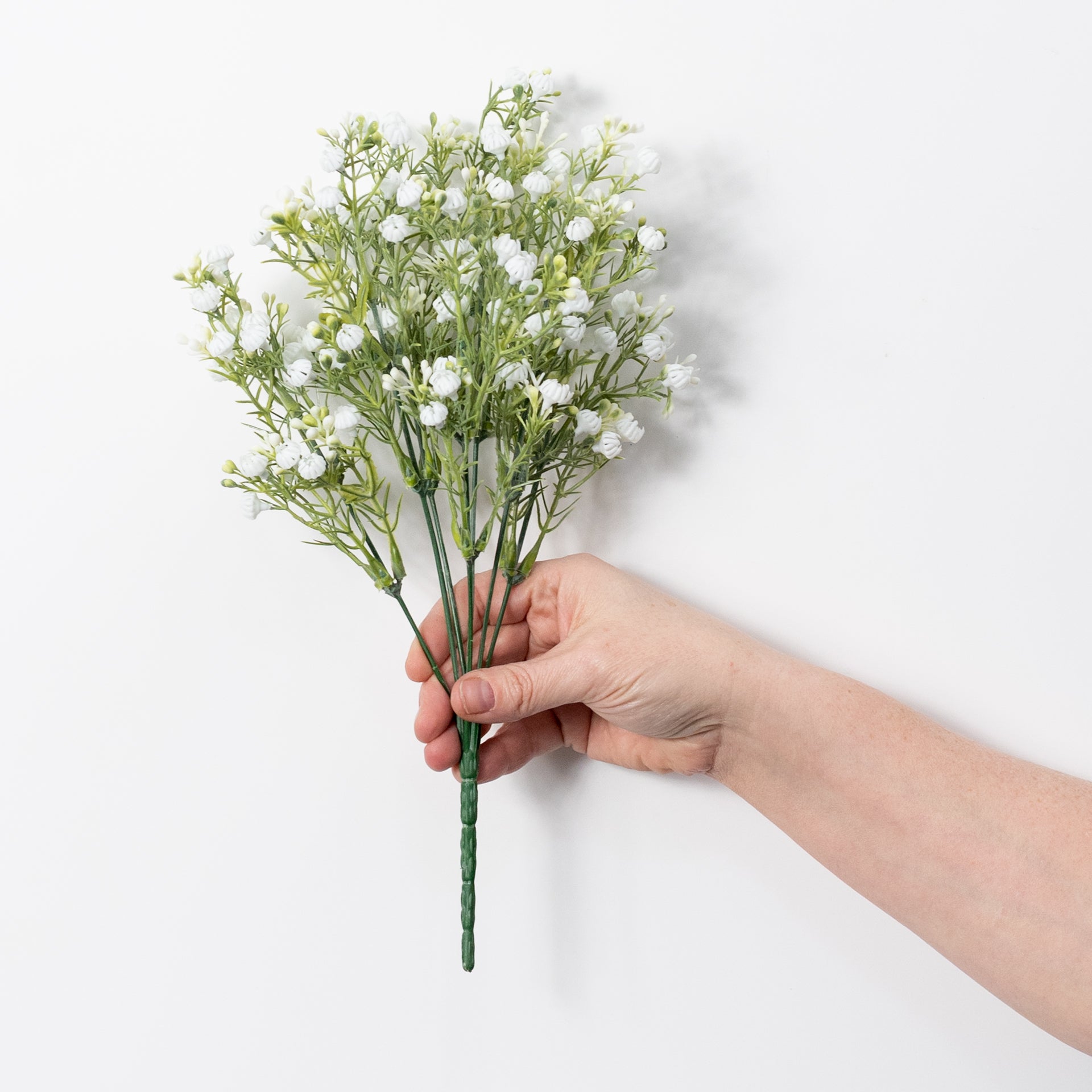 13" Closed Baby's Breath Gypsophila Bush: White