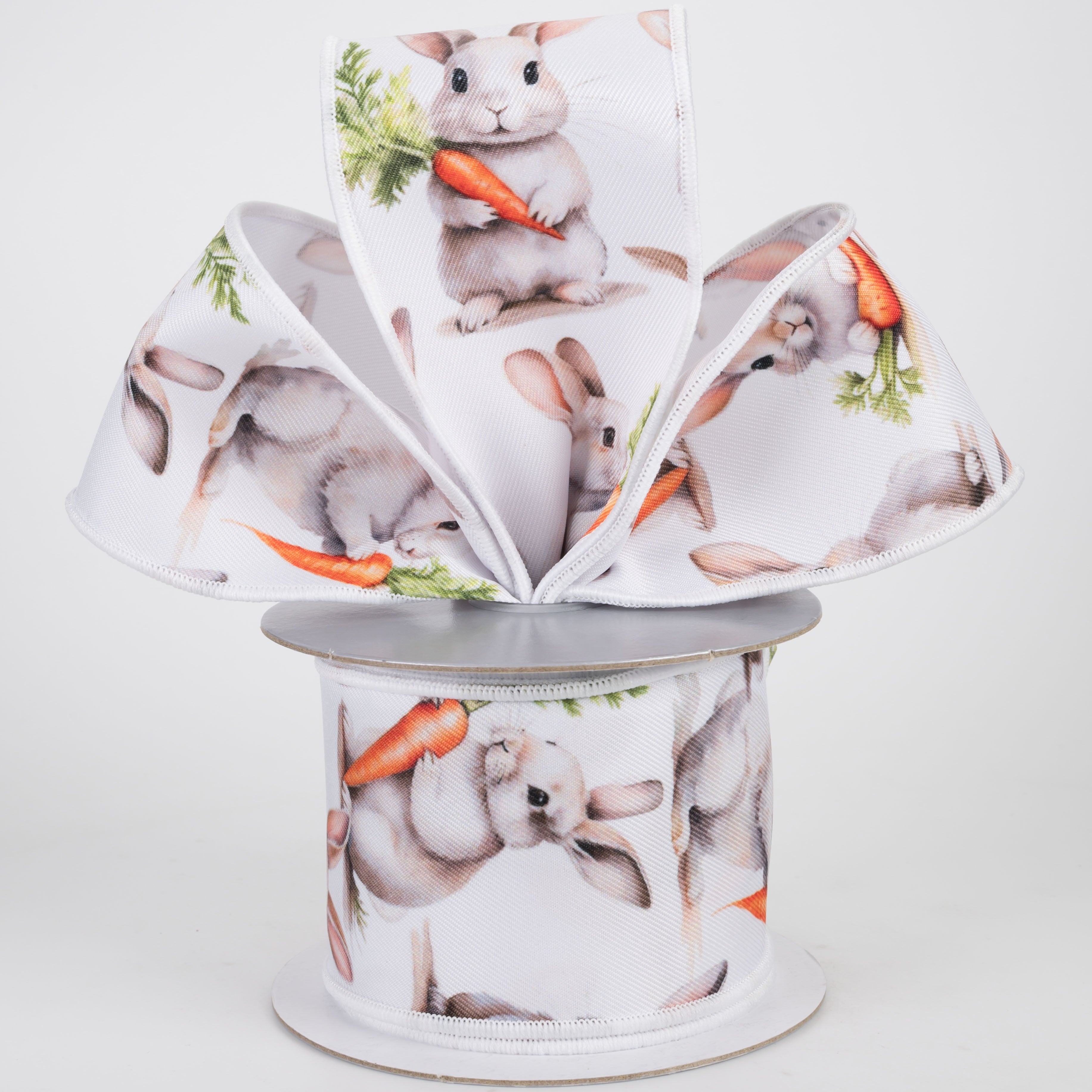 2.5" Brilliance Digital Print Rabbits & Carrots Ribbon (10 Yards)
