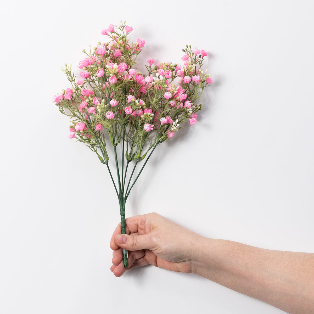 13" Closed Baby's Breath Gypsophila Bush: Pink