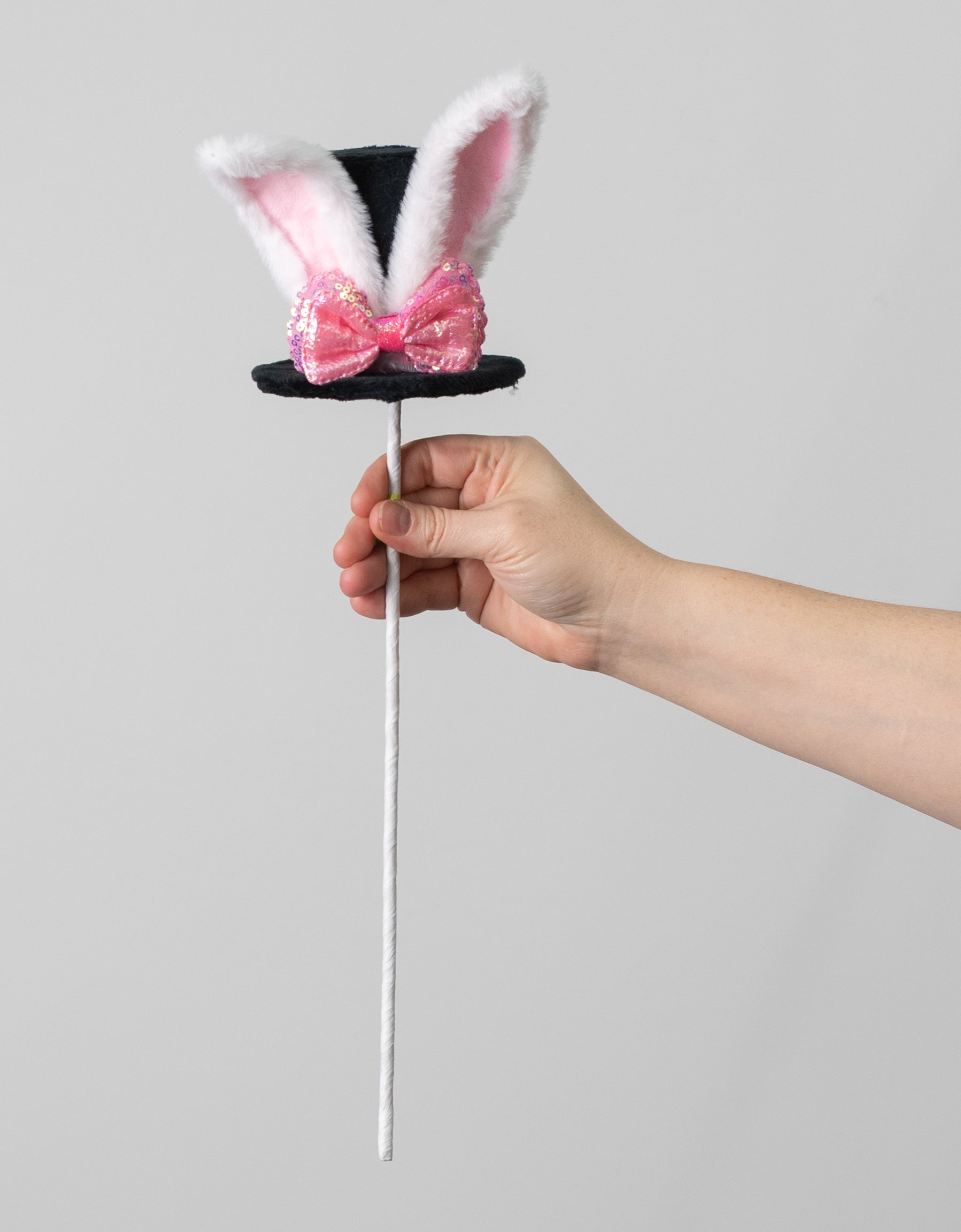 4" x 17" Bunny Ears Top Hat Pick: Pink Bow