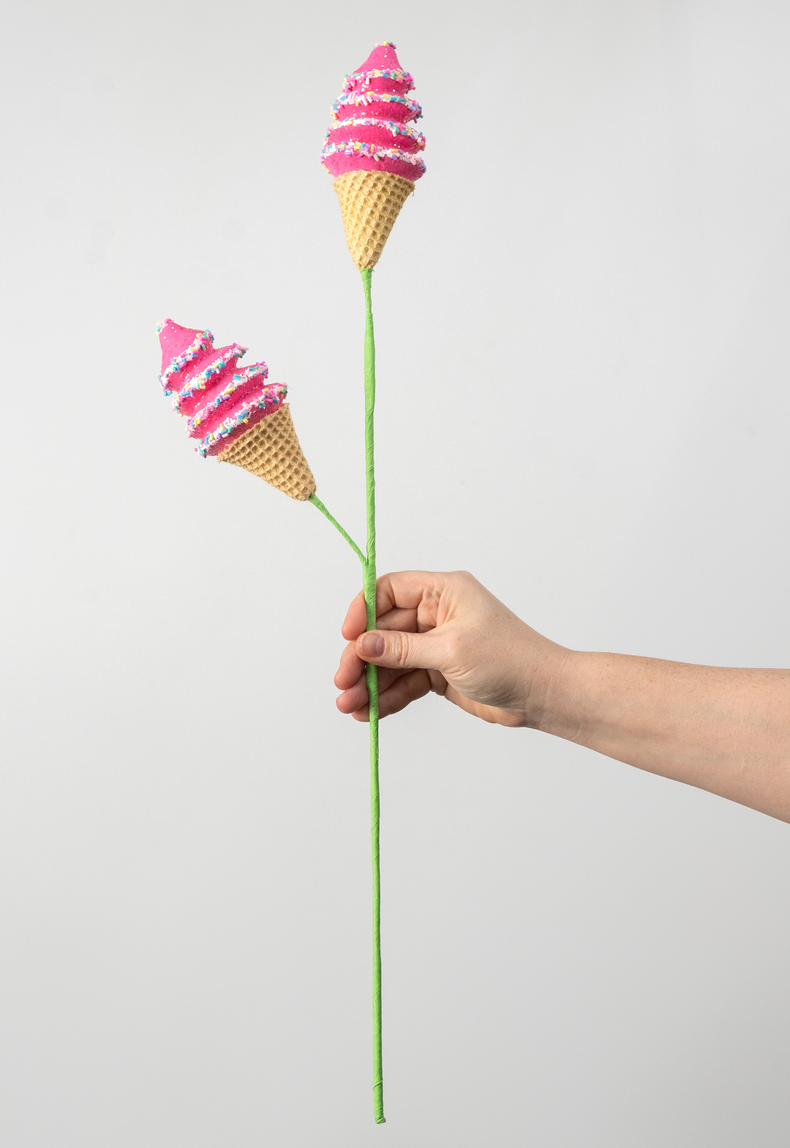 24" Sprinkle Ice Cream Cone Spray: Hot Pink