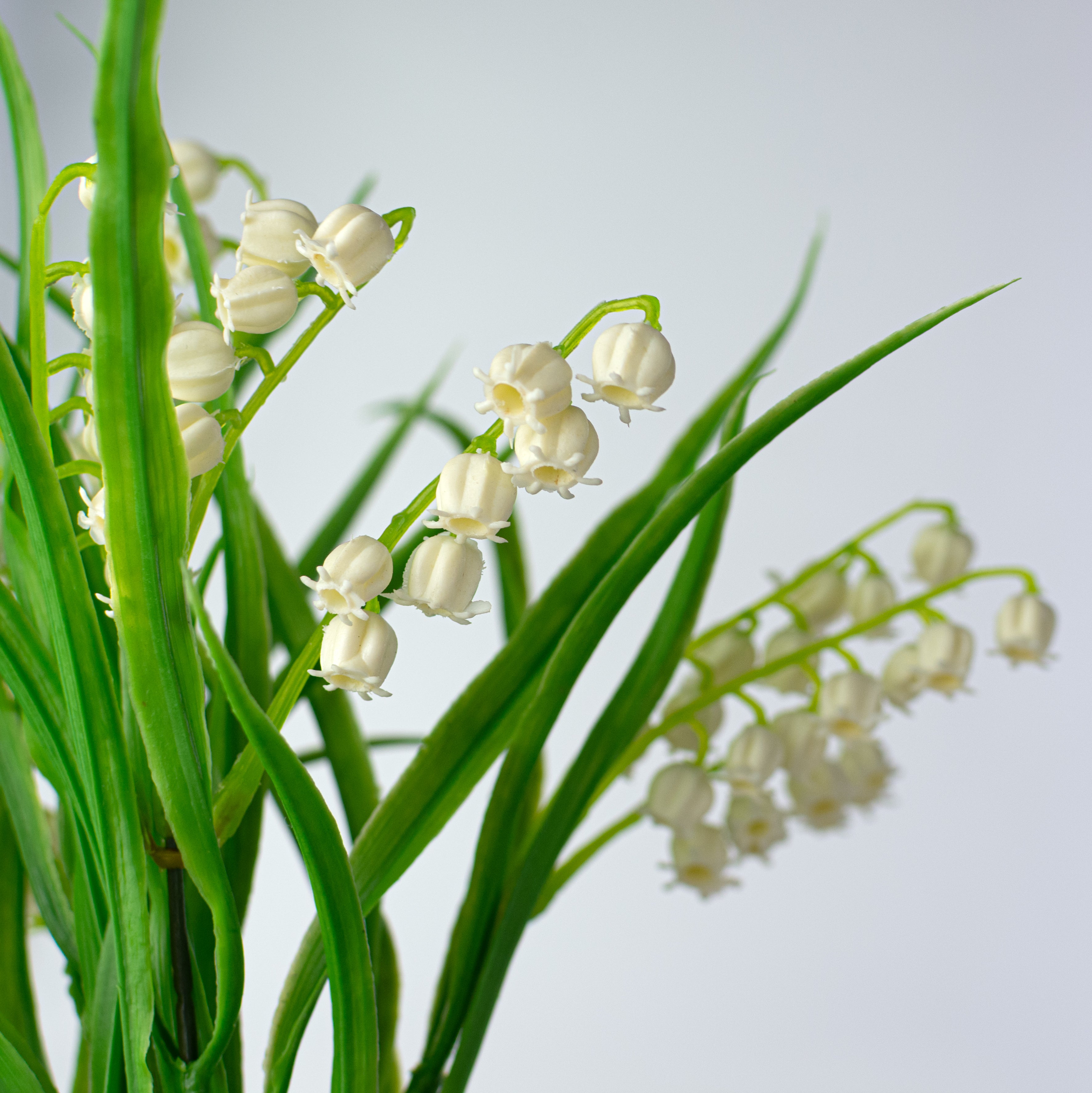 12" Plastic Lily of the Valley Bush: White