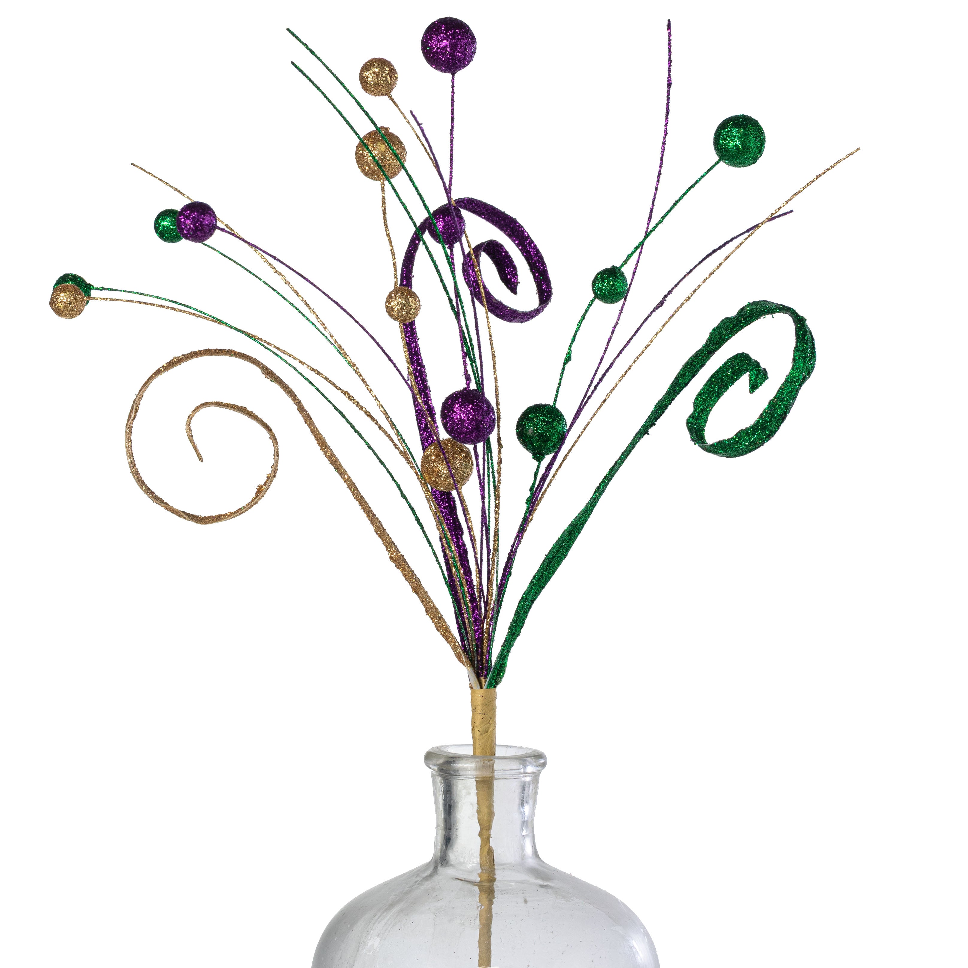18" Balls & Curls Pick: Mardi Gras