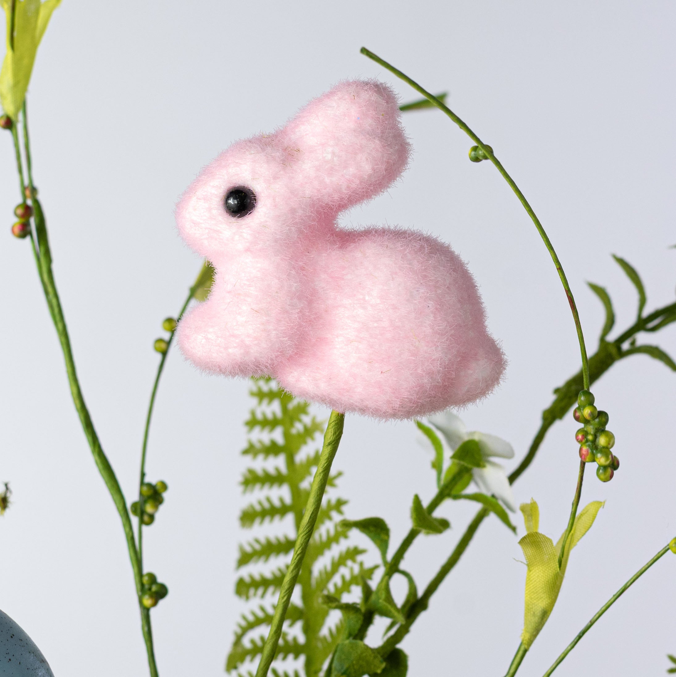 16" Bunny, Egg & Fern Filler Pick