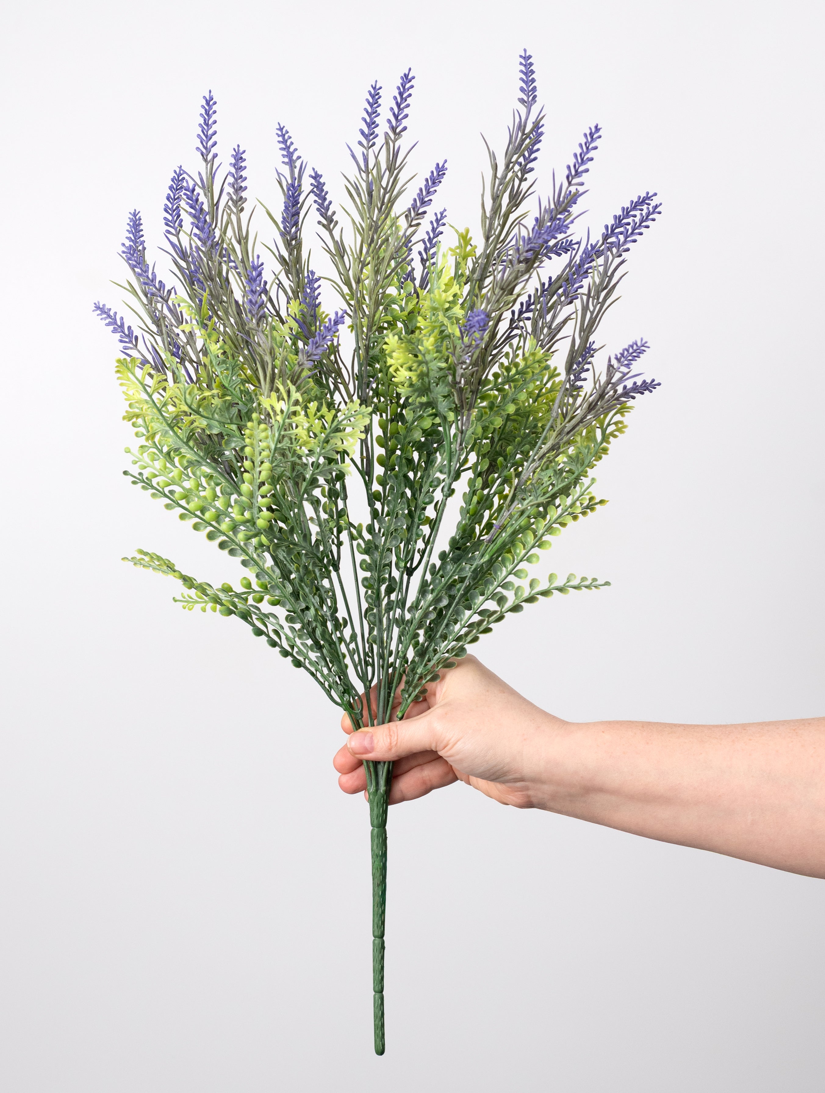 24" Button Fern & Lavender Bush (12 Stem)
