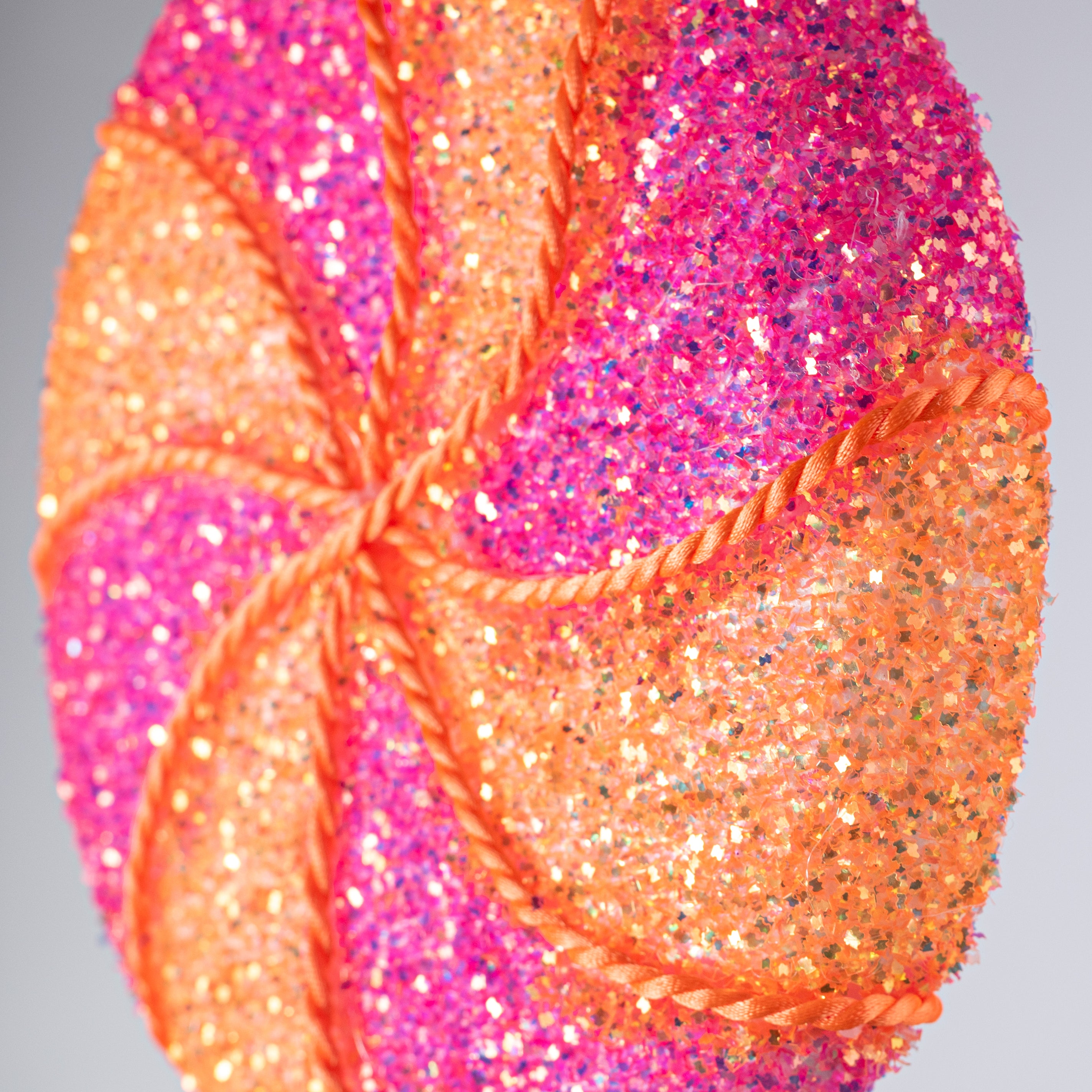 10" x 29" Frizzy Glitter Lollipop Spray: Orange & Hot Pink
