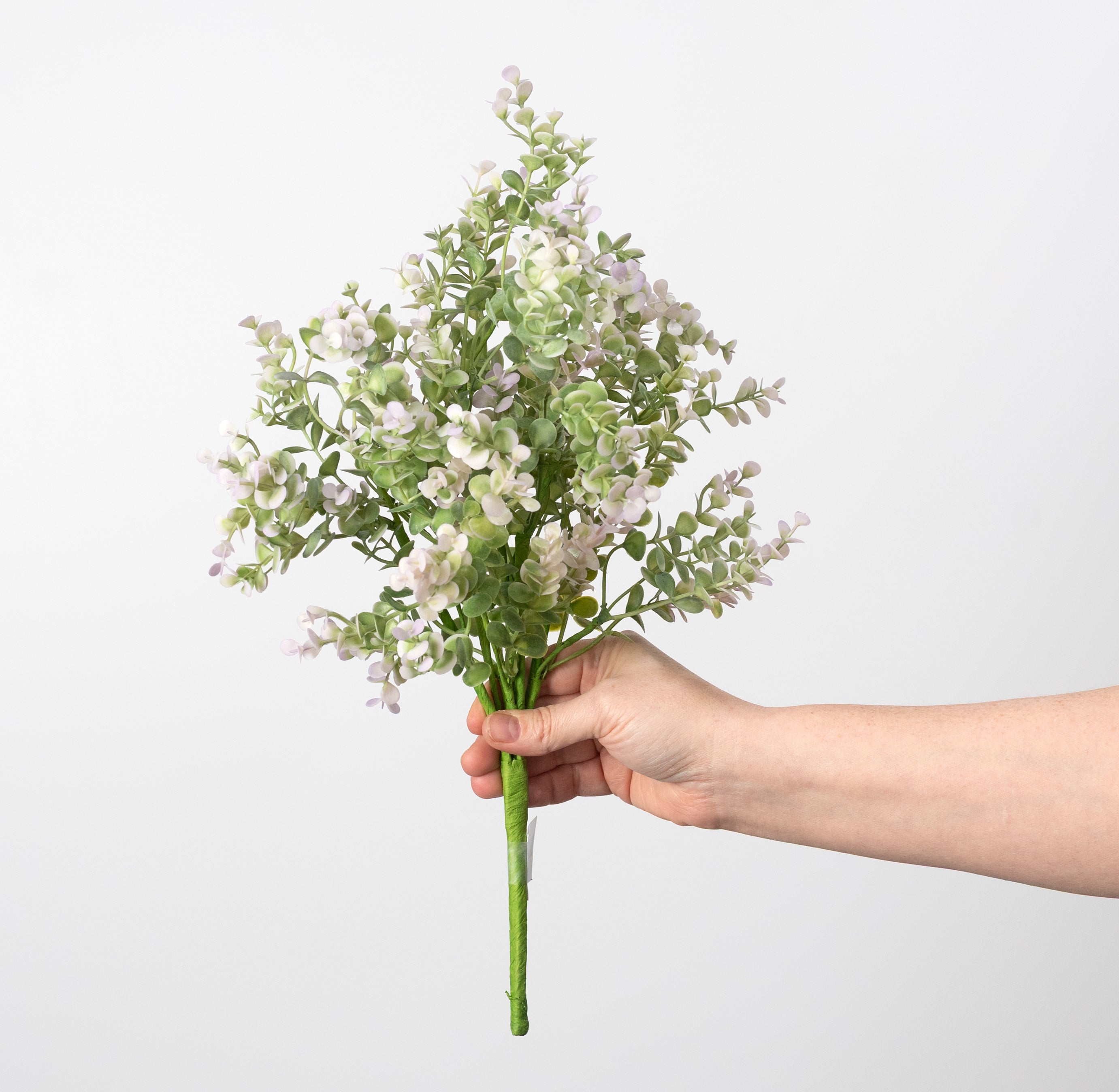 17" Plastic Eucalyptus Bush: Lavender