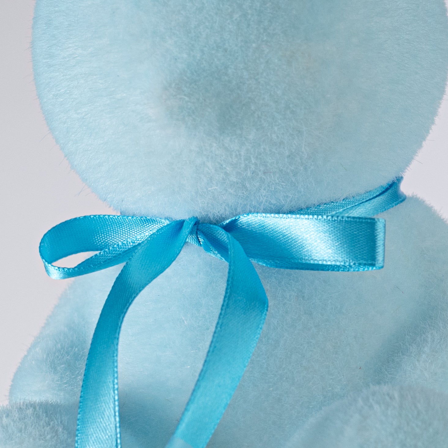 8" Modern Flocked Bunny Decor: Blue