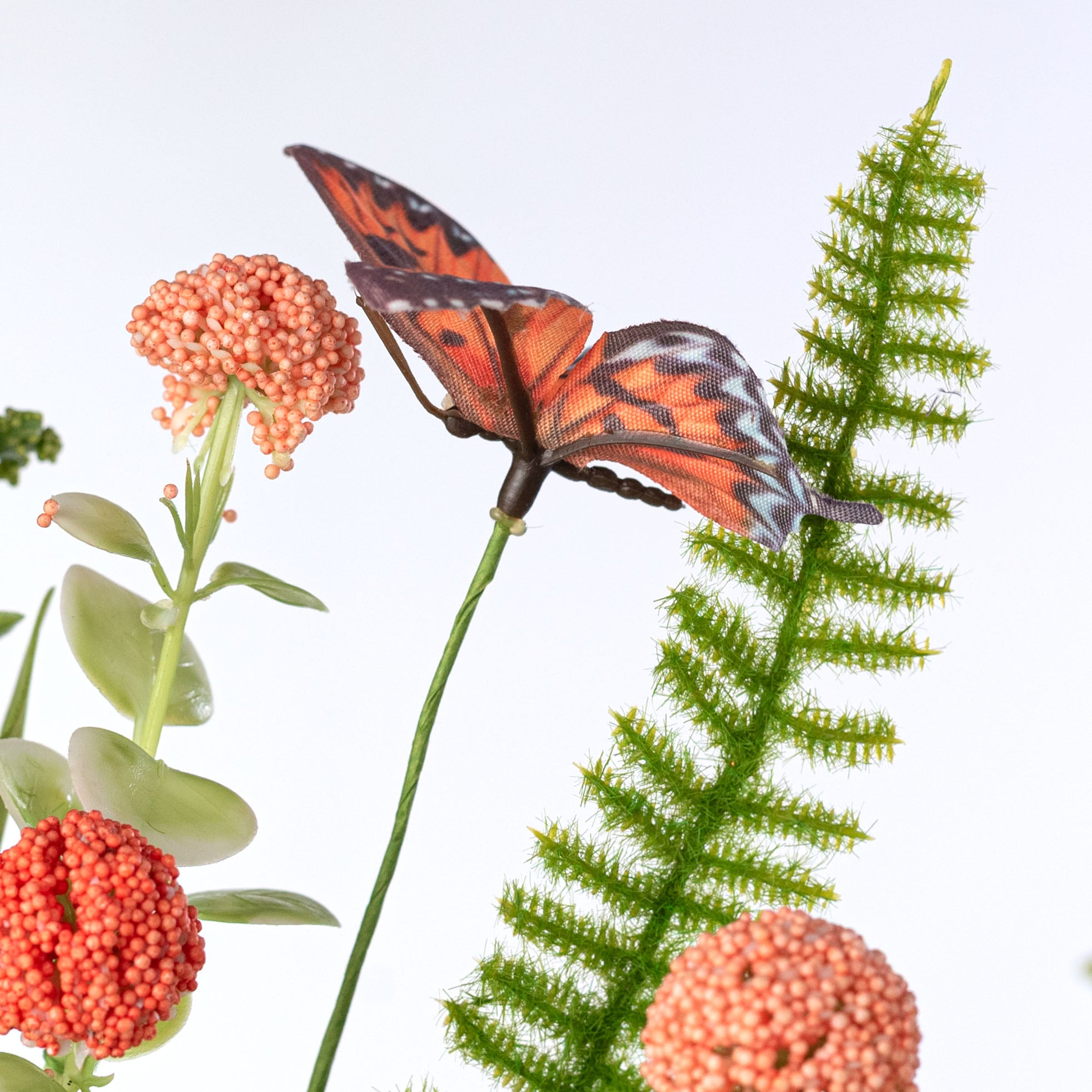 24" Butterfly Allium Filler Spray: Orange
