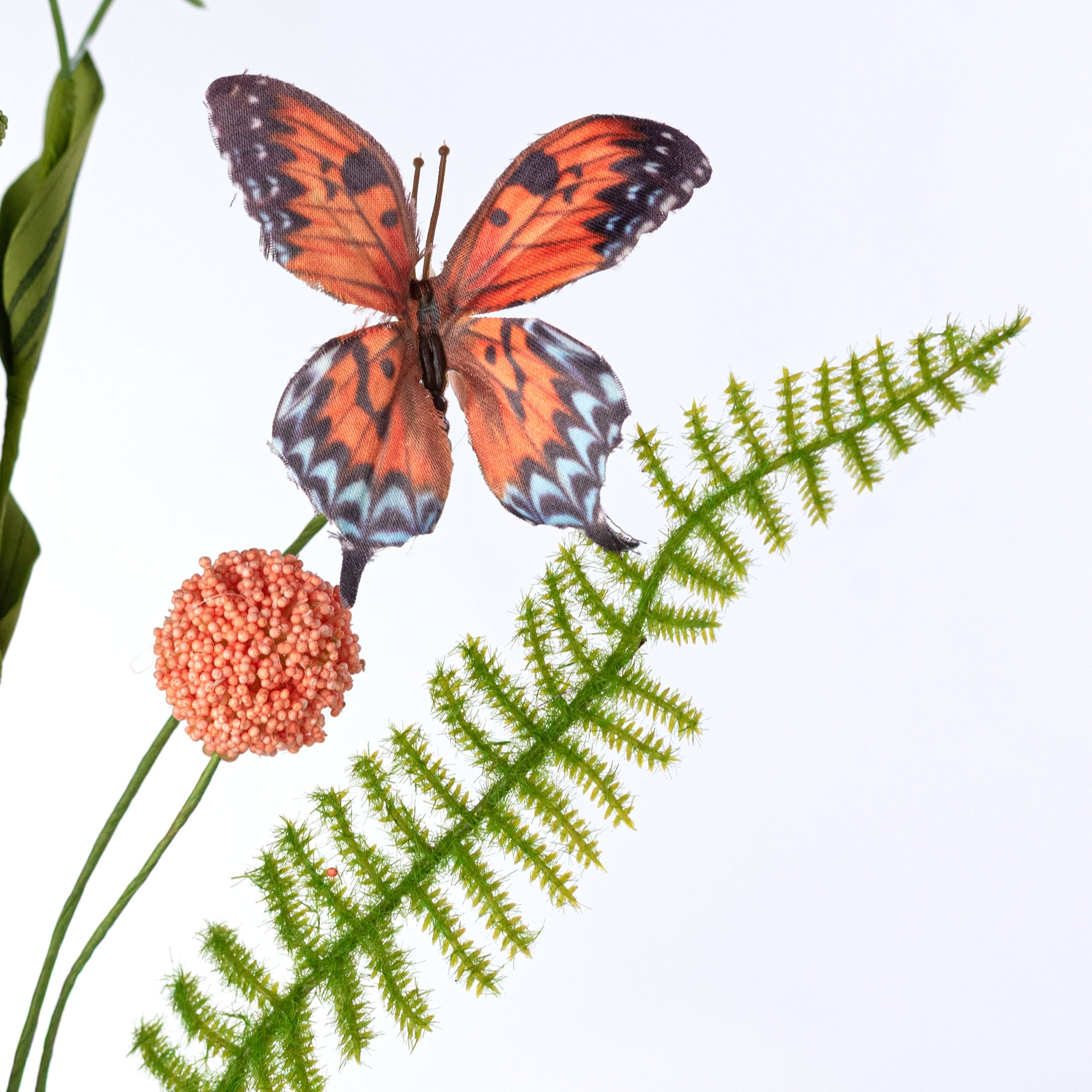 24" Butterfly Allium Filler Spray: Orange