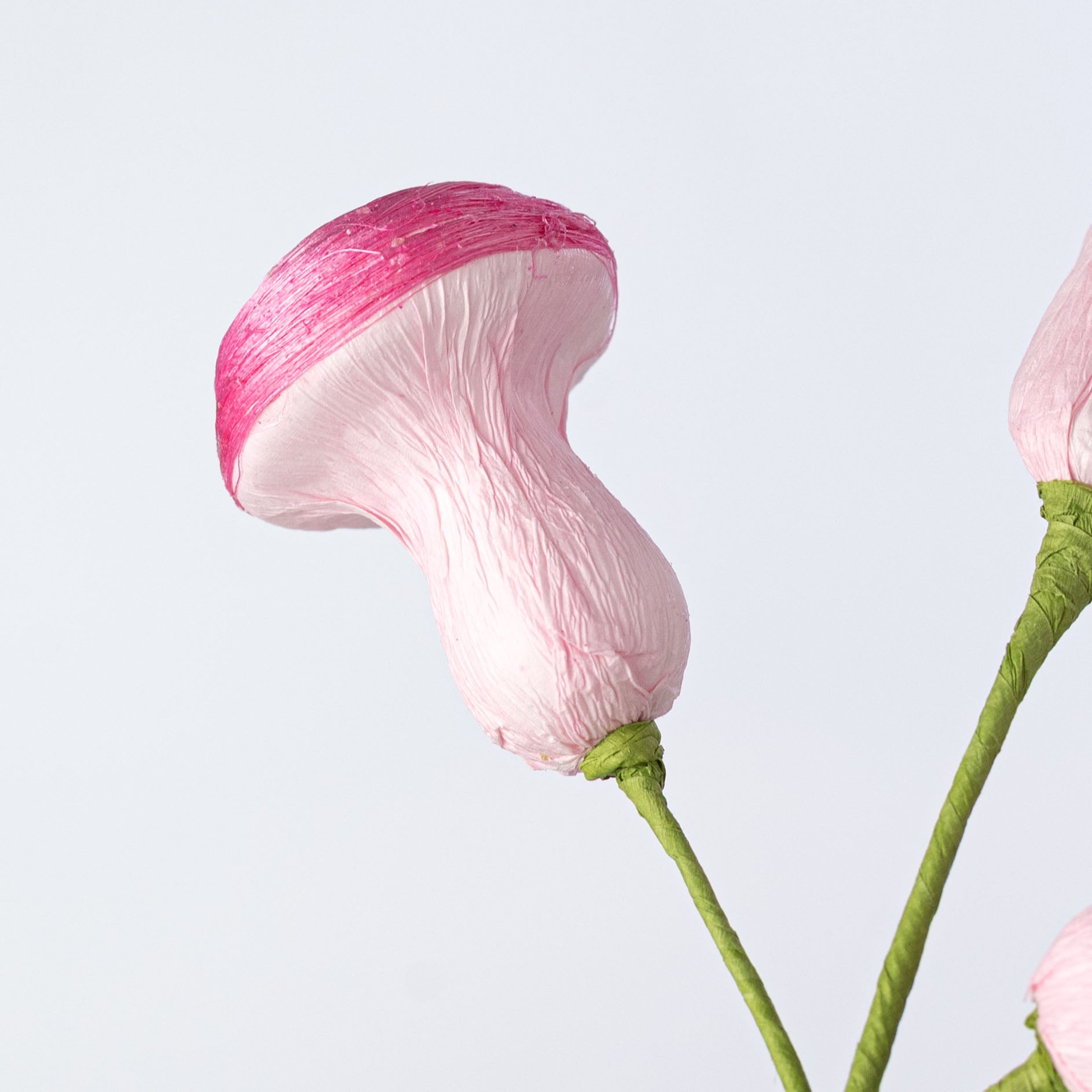 14" Sisal Mushrooms Pick: Hot Pink