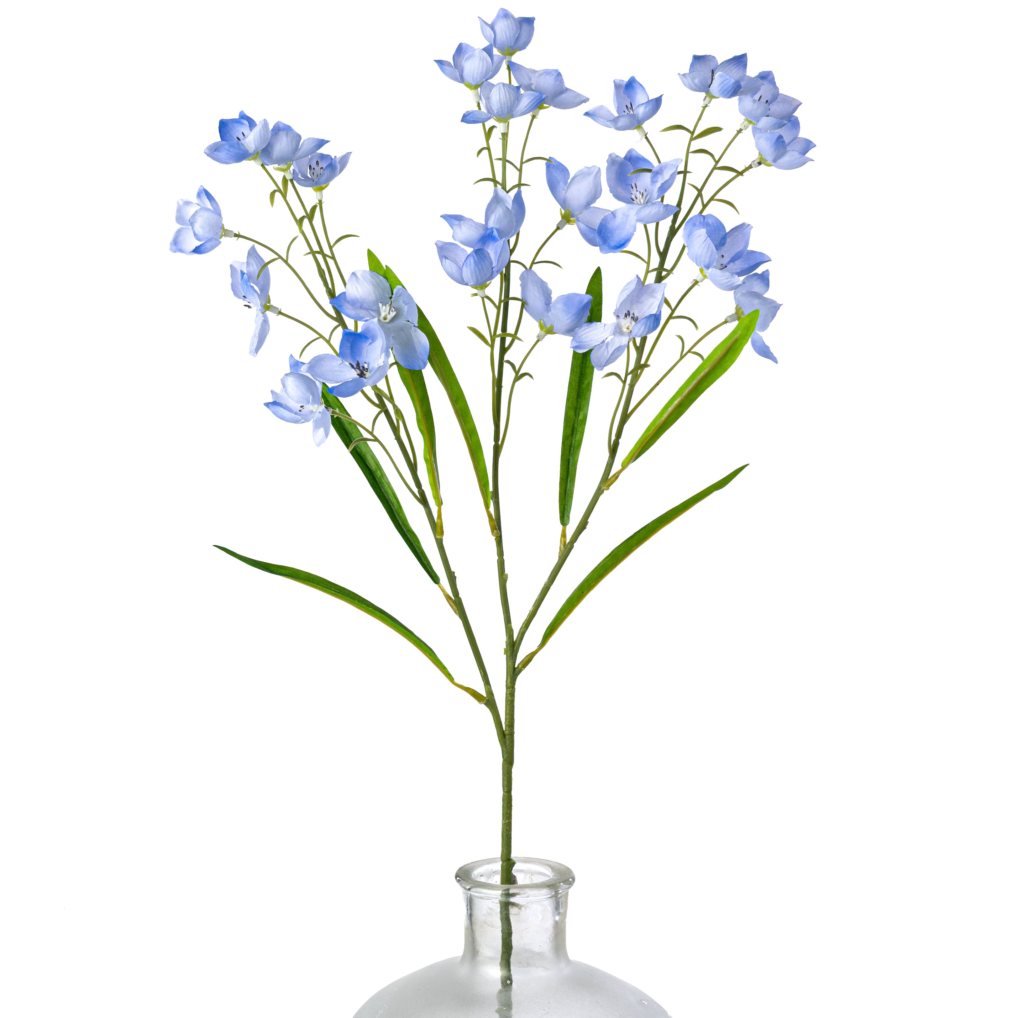 26" Parnassia Flower Spray: Periwinkle Blue
