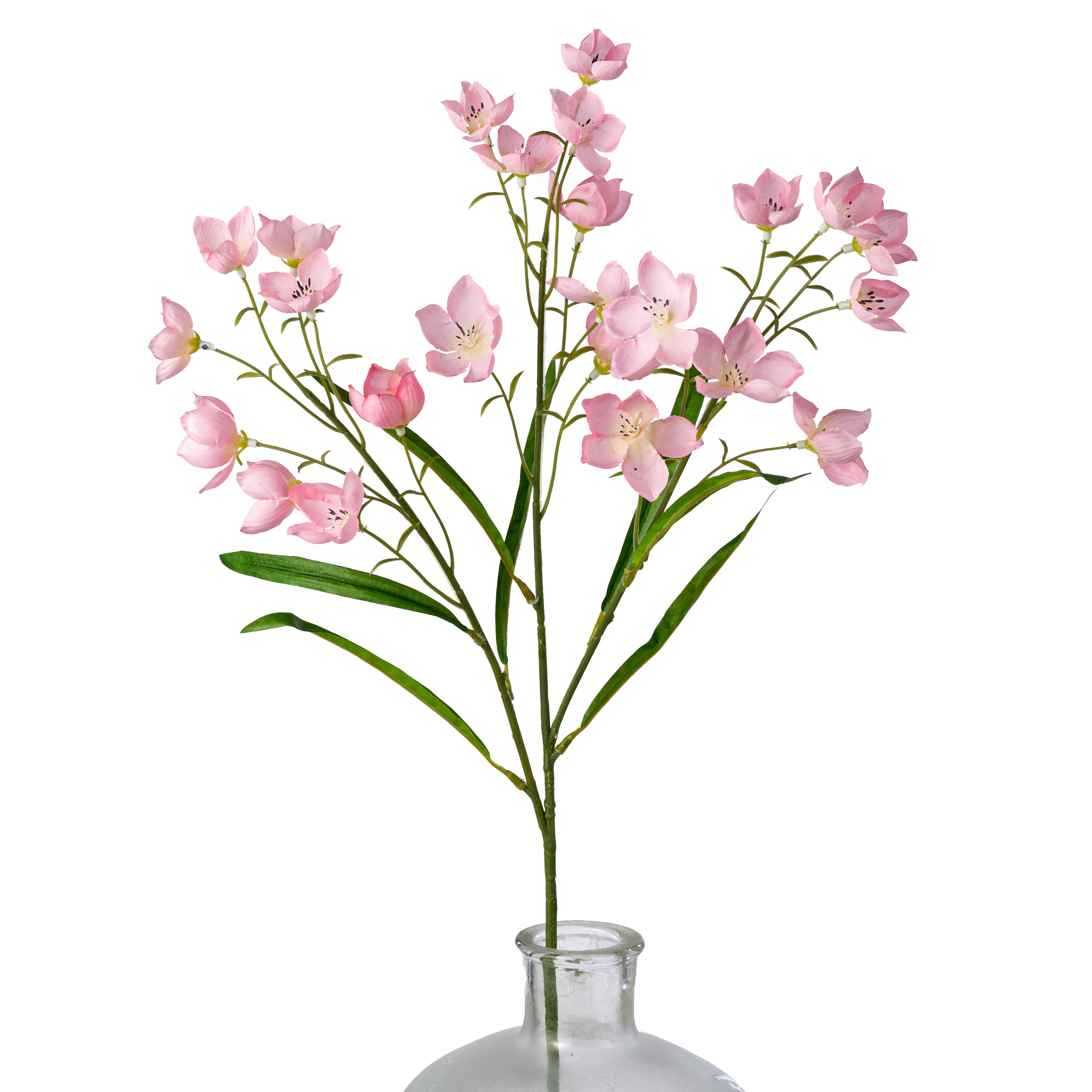 26" Parnassia Flower Spray: Pink