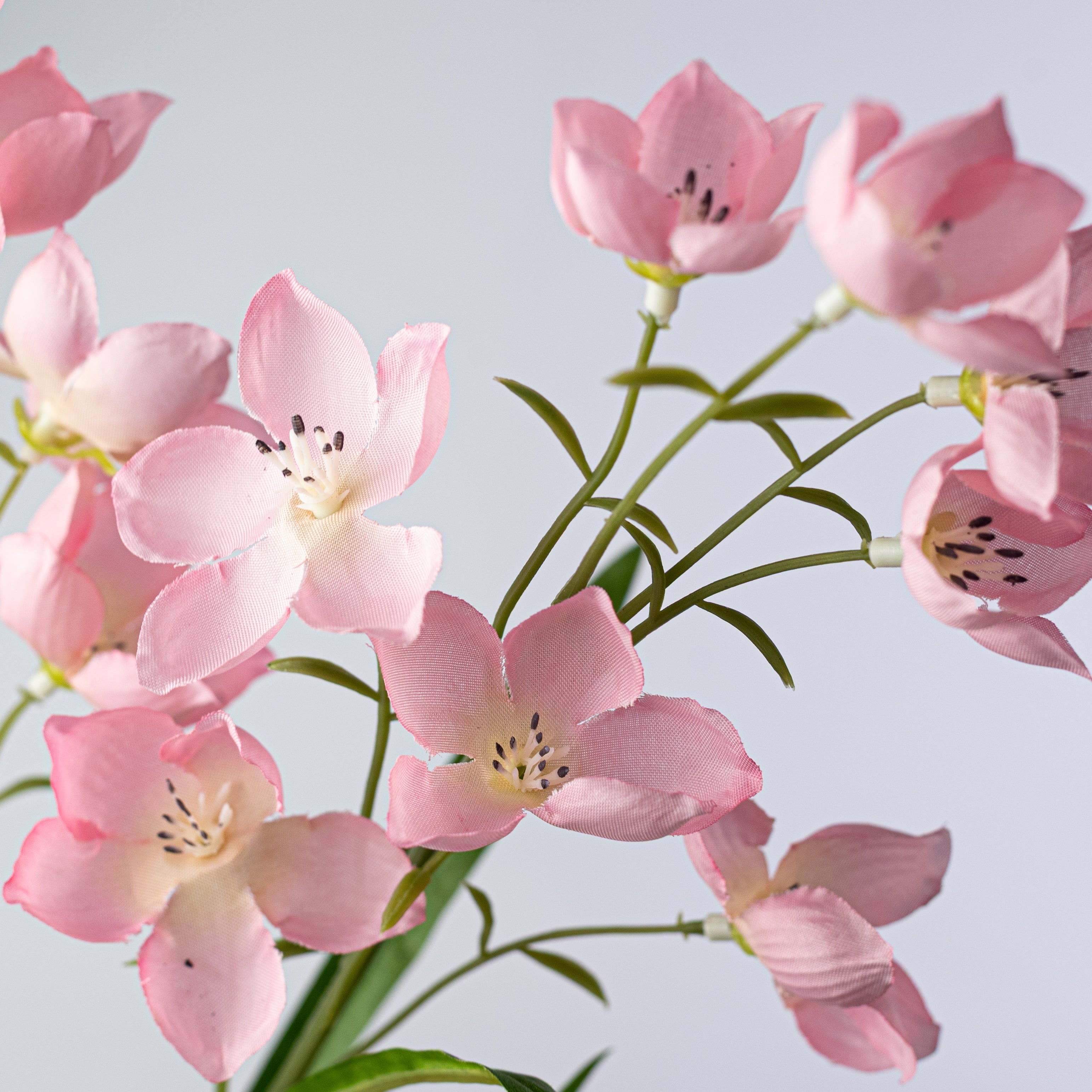 26" Parnassia Flower Spray: Pink
