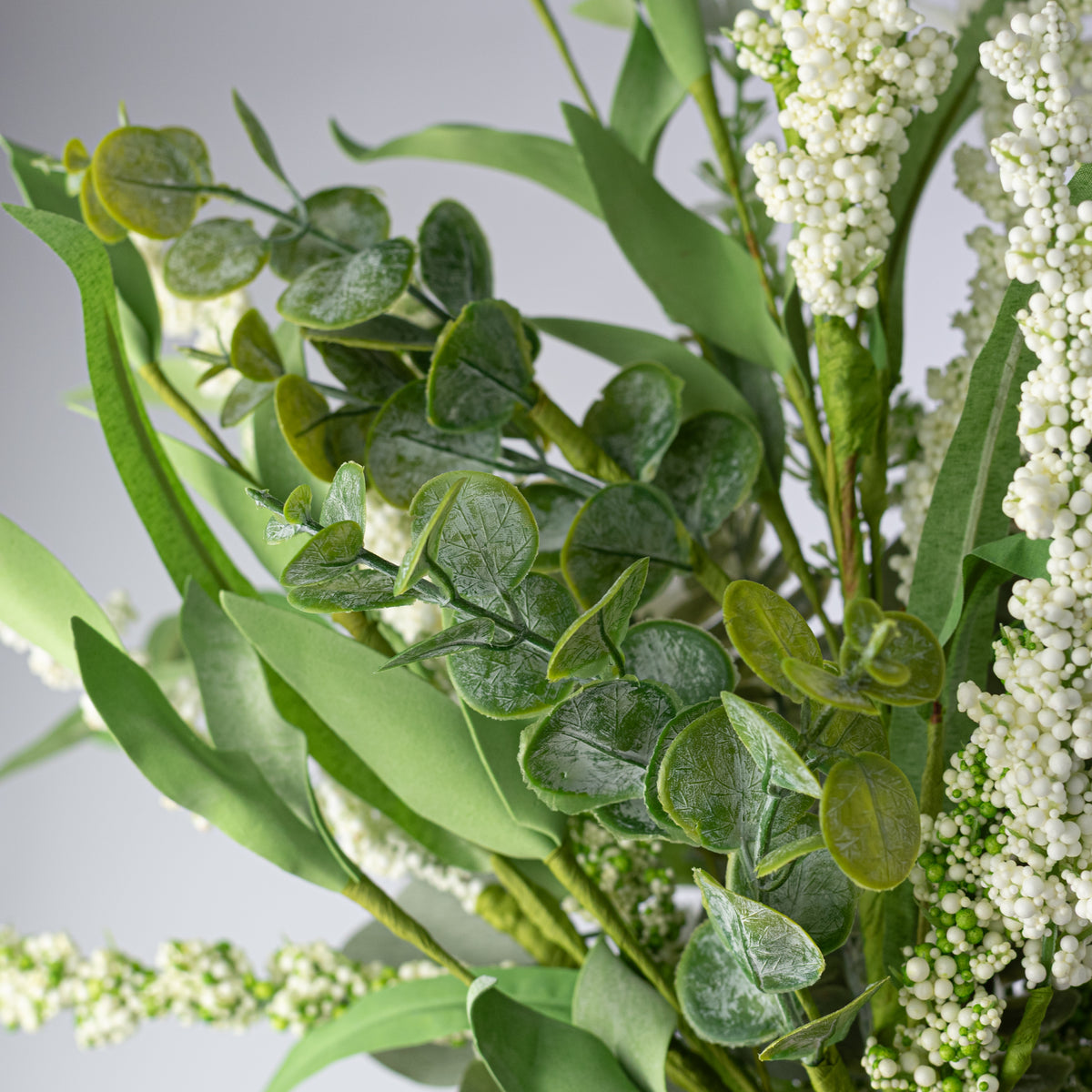 18" Mixed Heather & Daisy Bush: Cream