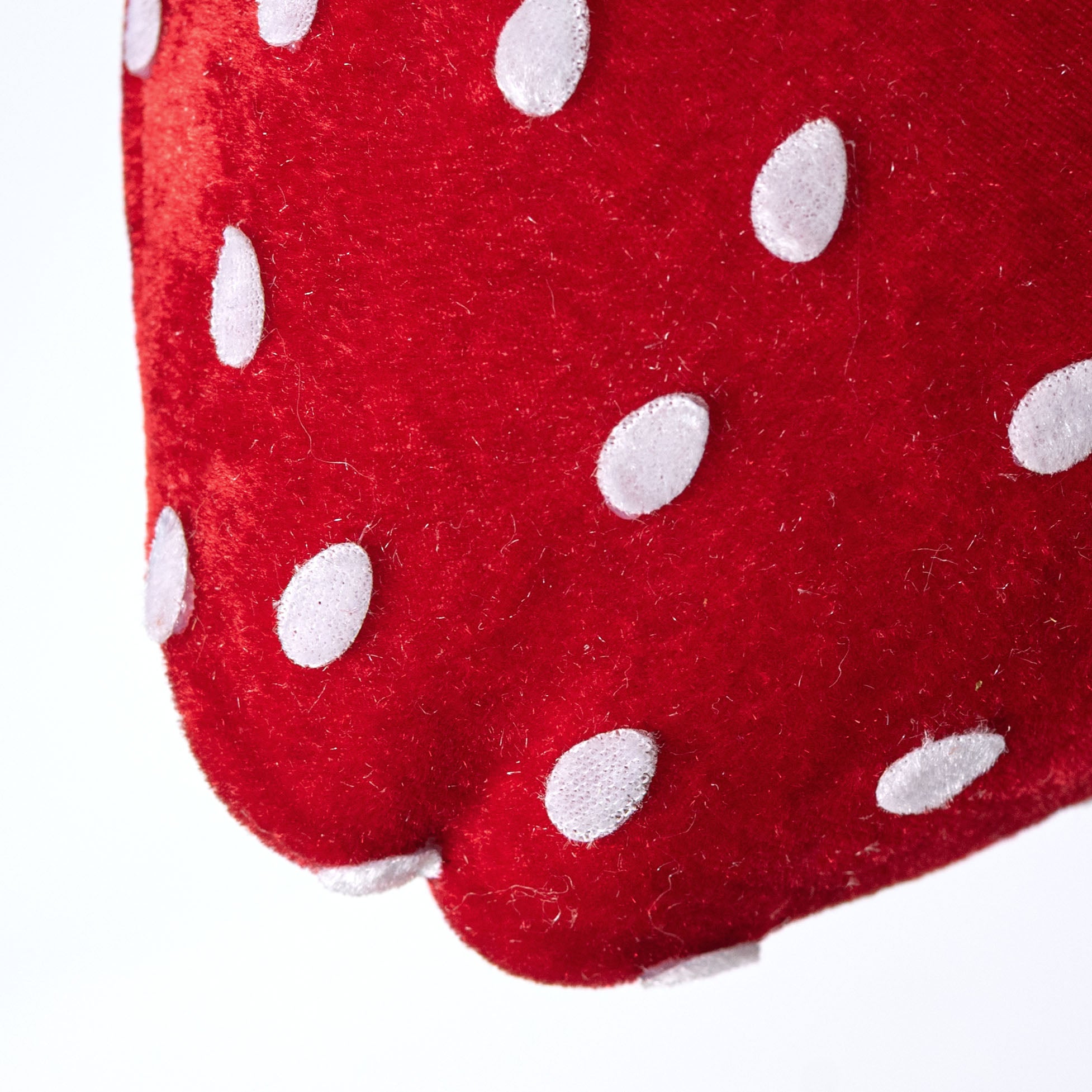 11" Velvet Strawberry Decoration