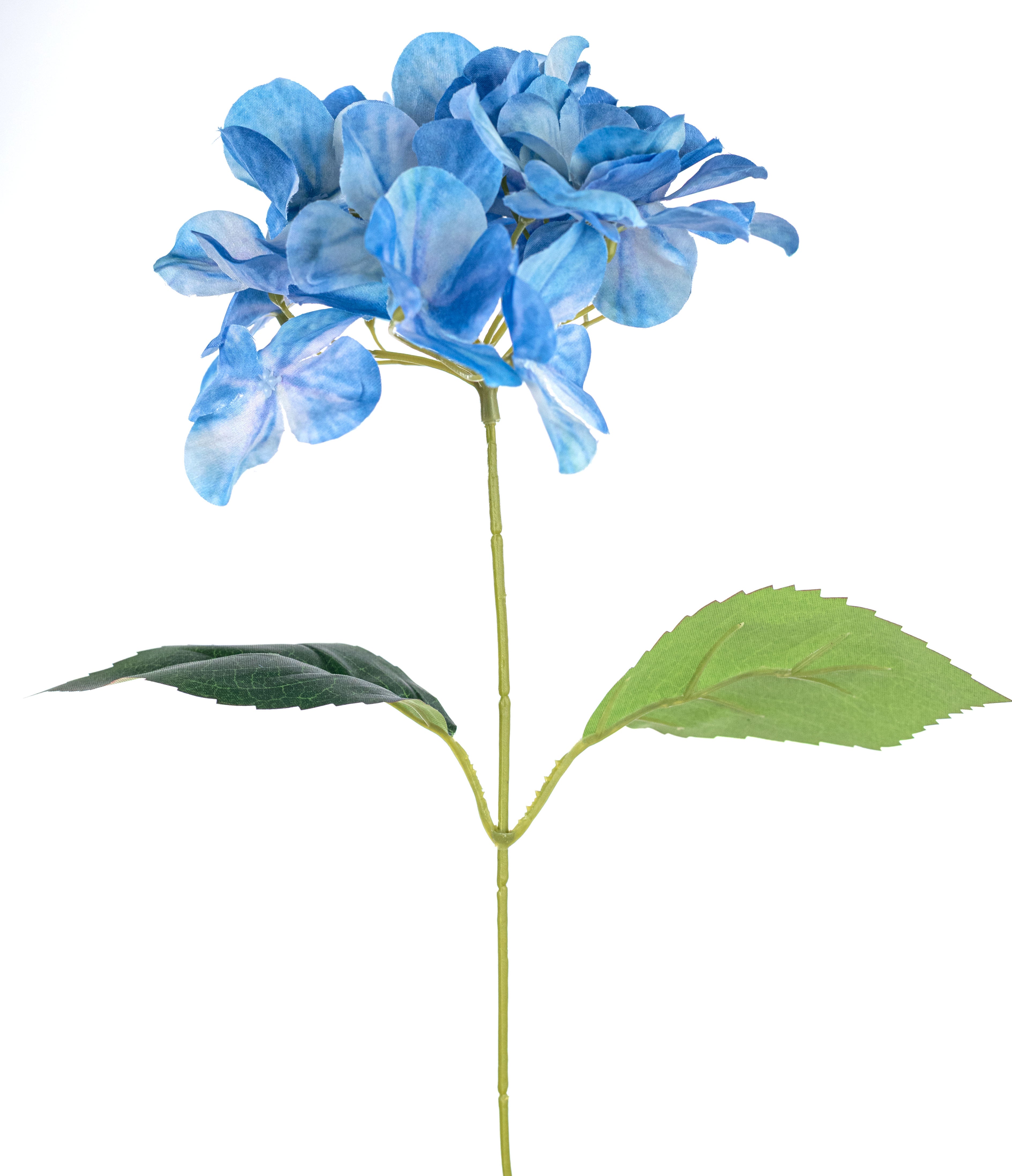 16" Fabric Hydrangea Bush: Blue (5 Stem)