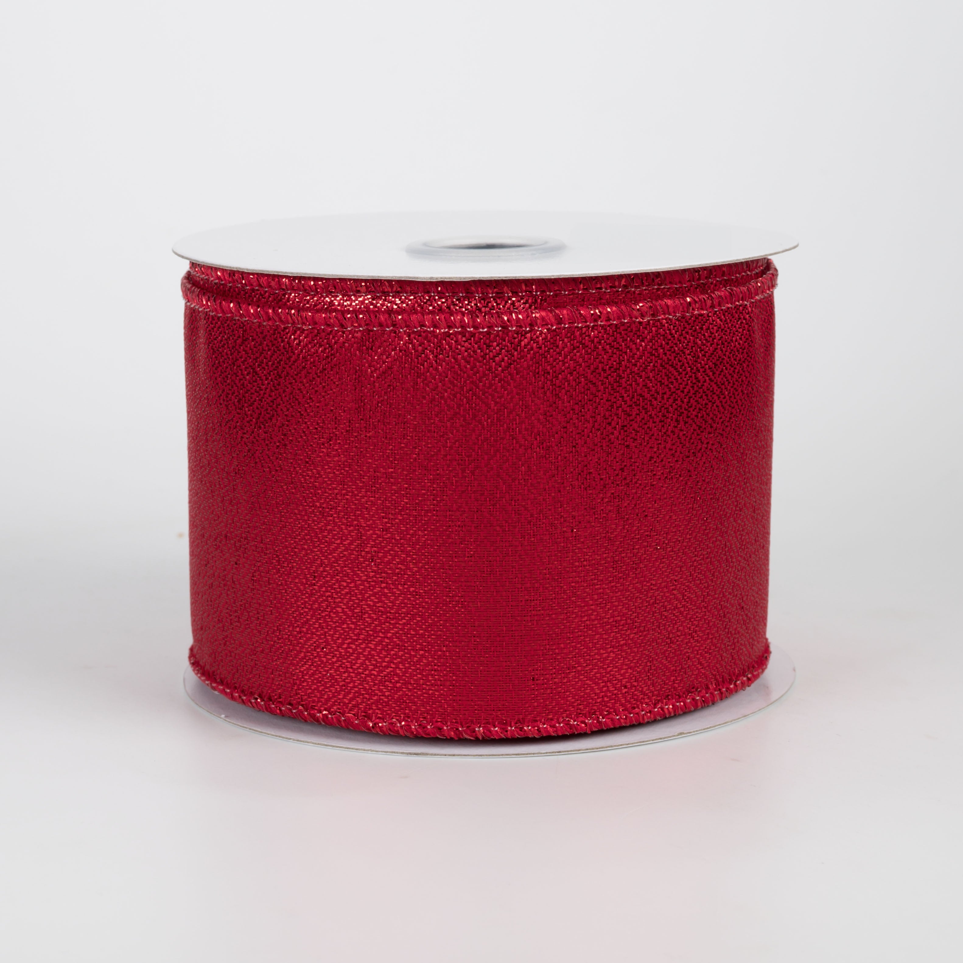 2.5" Metallic Satin Ribbon: Red (10 Yards)