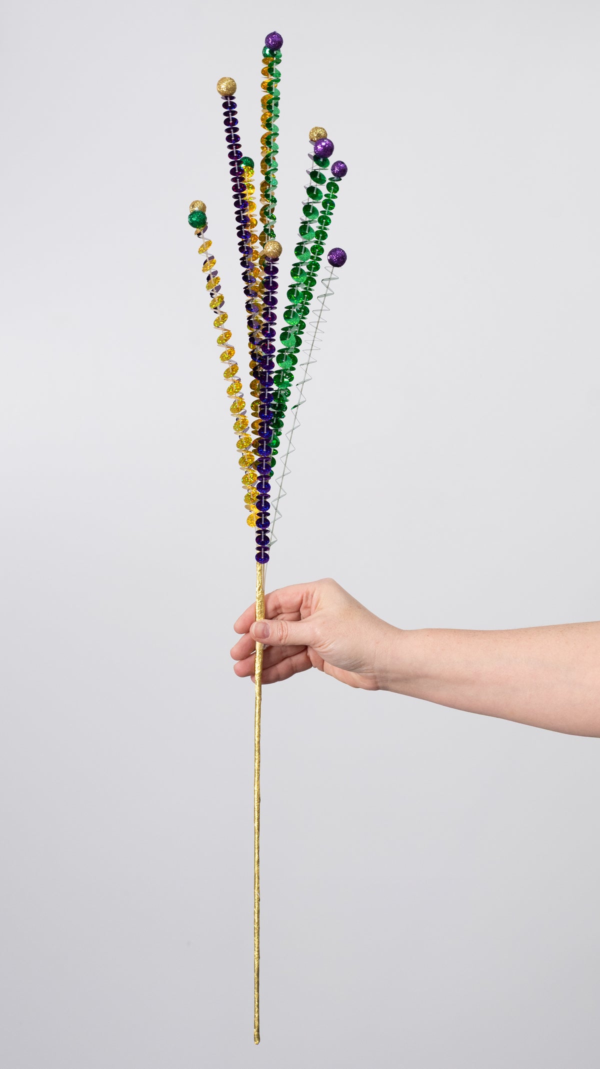33" Sequins & Glitter Balls Spray: Mardi Gras