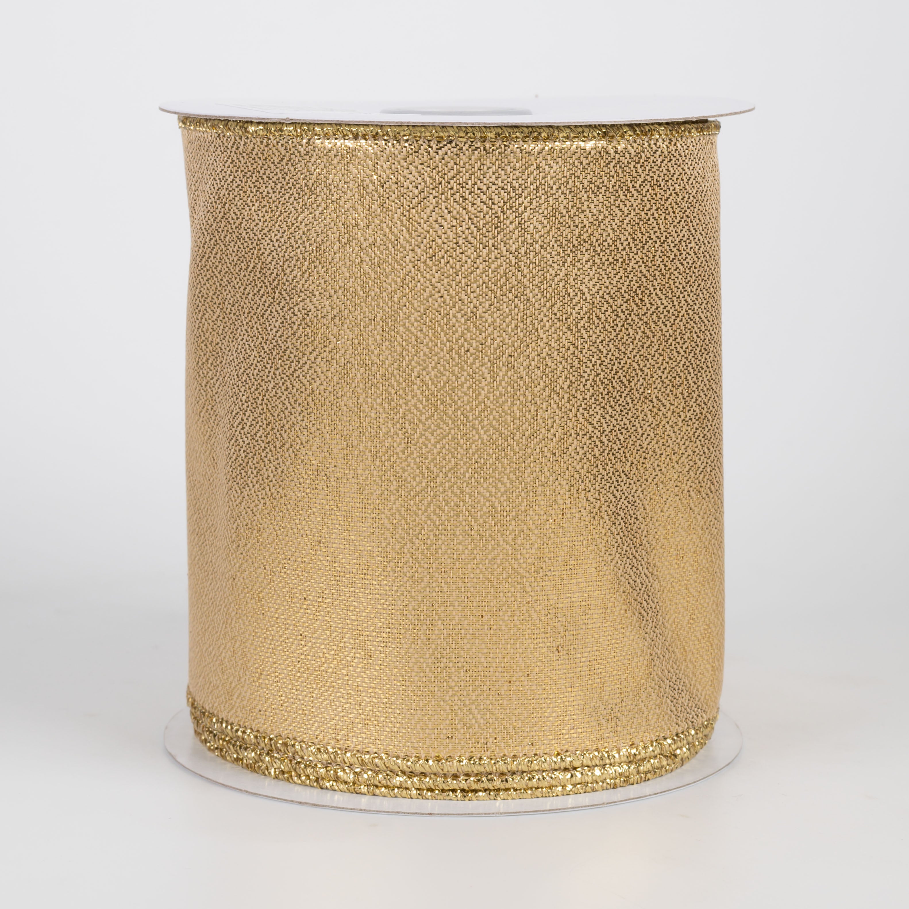 4" Metallic Satin Ribbon: Gold (10 Yards)