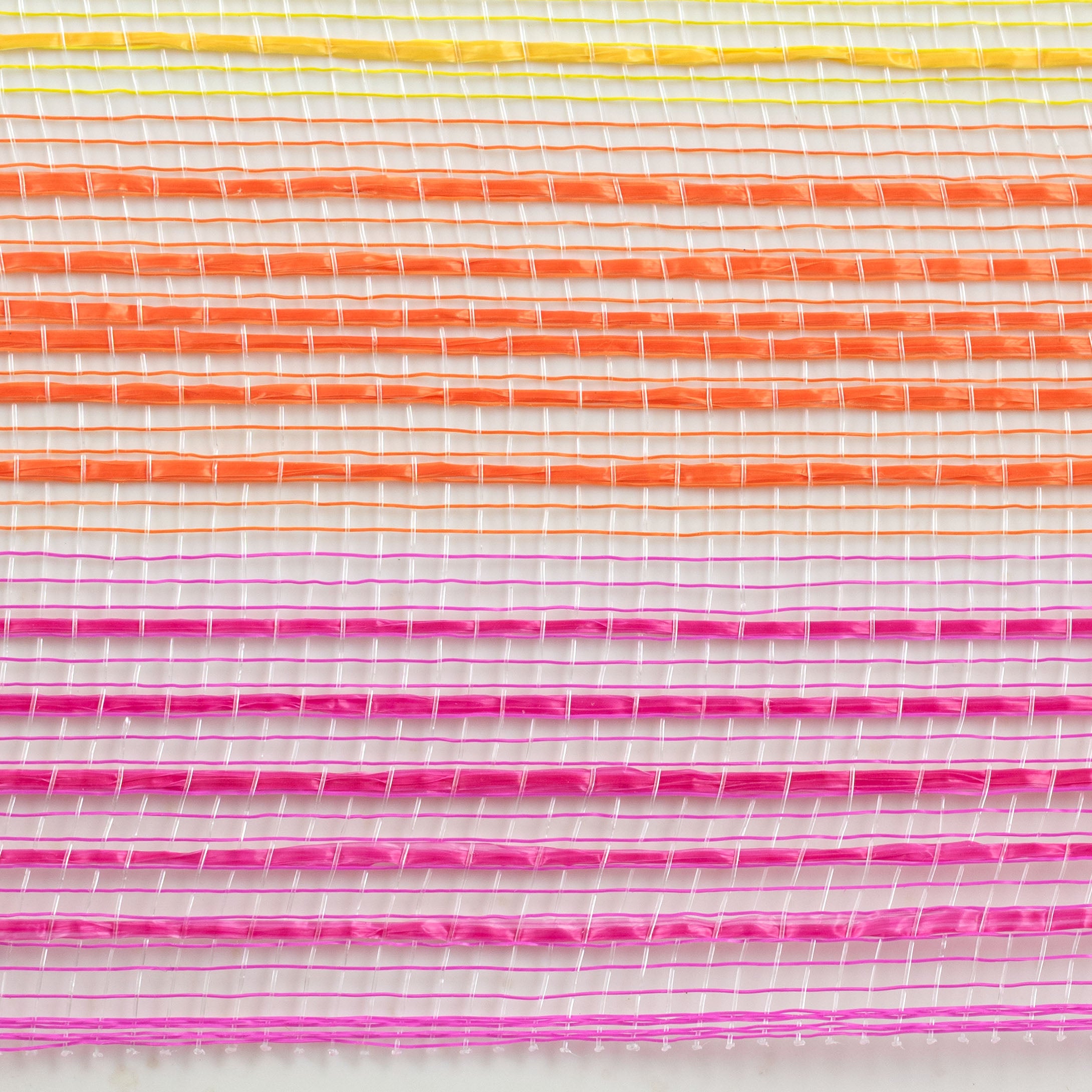10" Vertical Wide Strip Mesh: Bright Rainbow Stripes