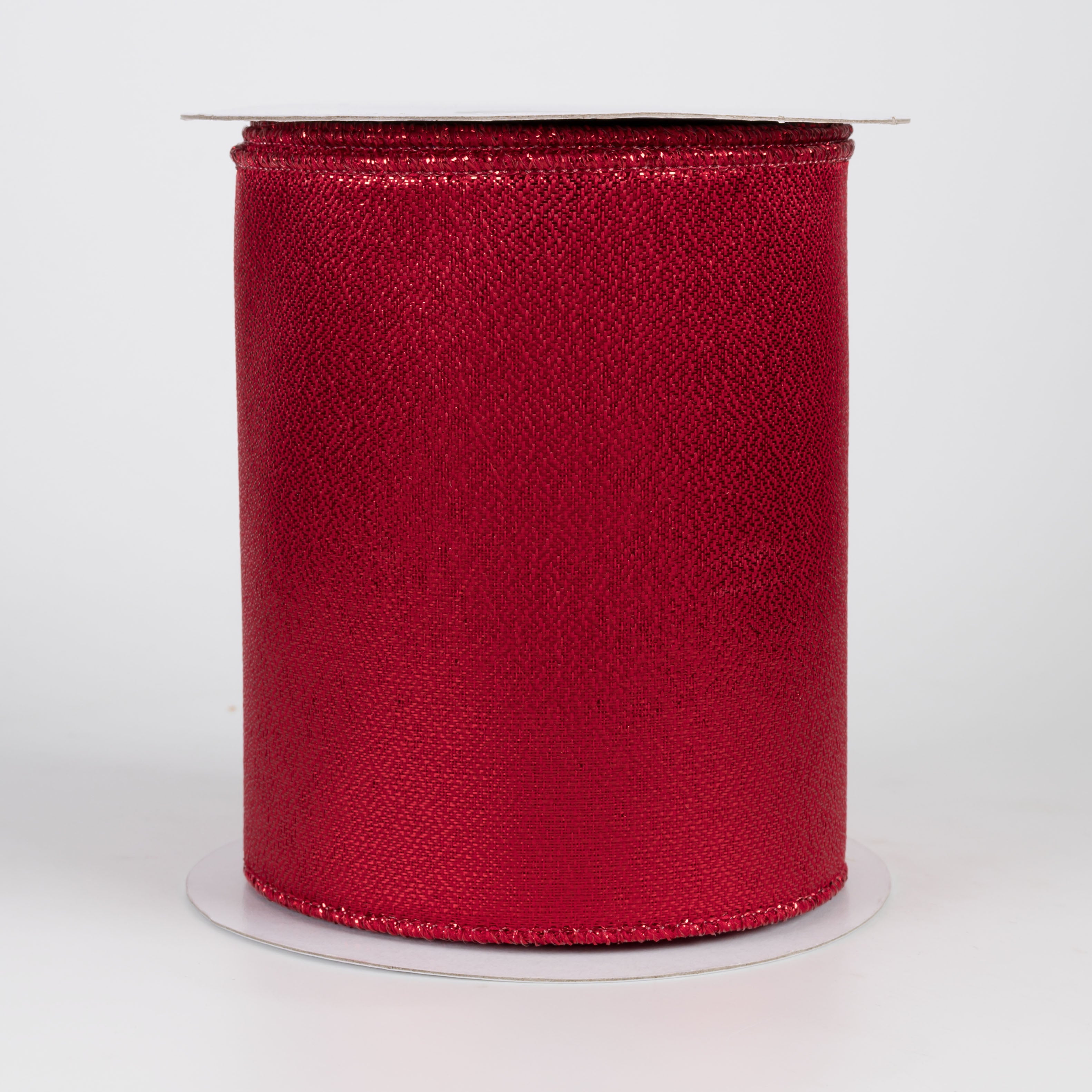 4" Metallic Satin Ribbon: Red (10 Yards)
