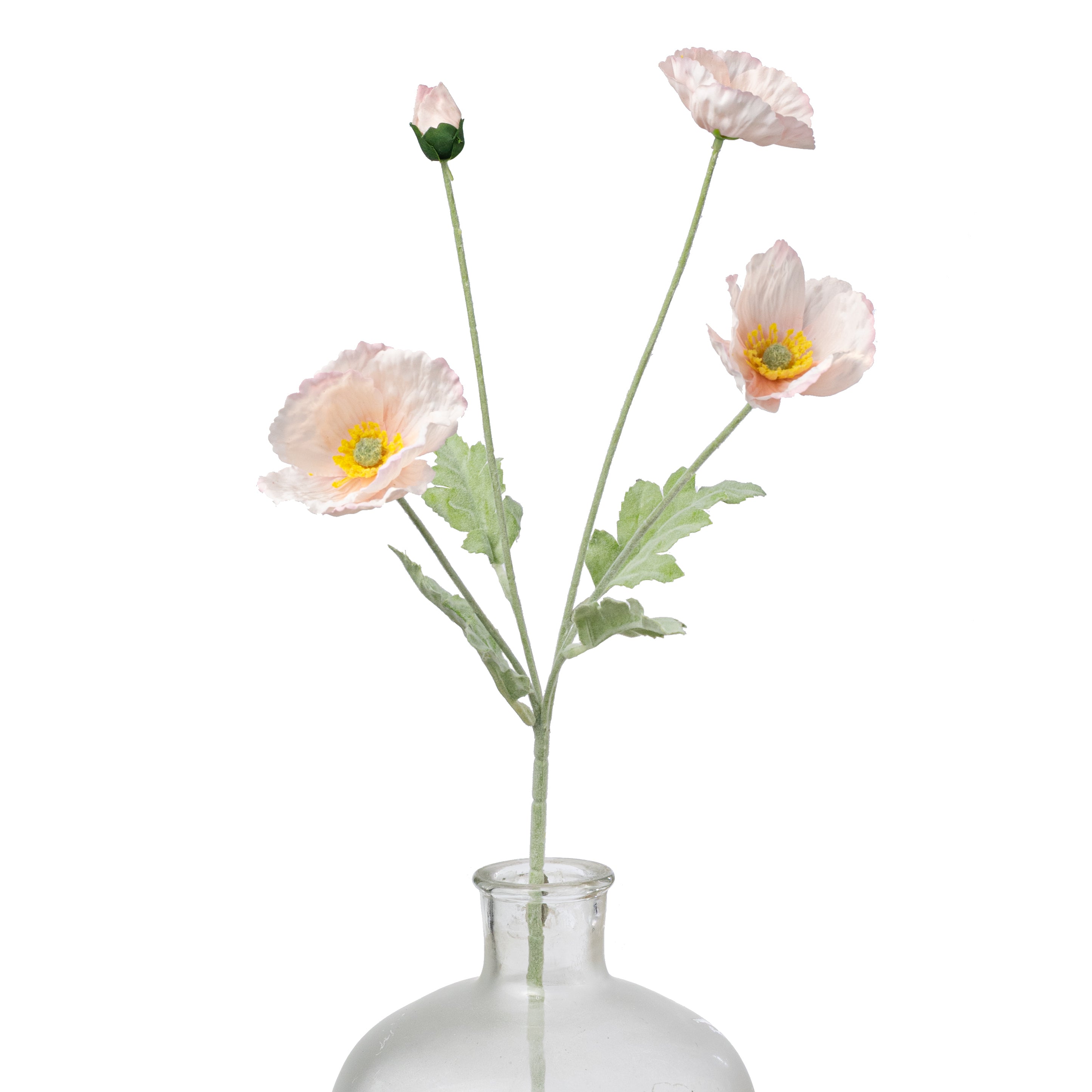 25" Real Touch Poppy Spray: Peach Pink