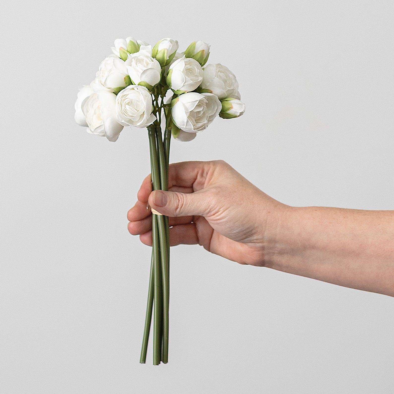 11" Mini Rose Bundle: White