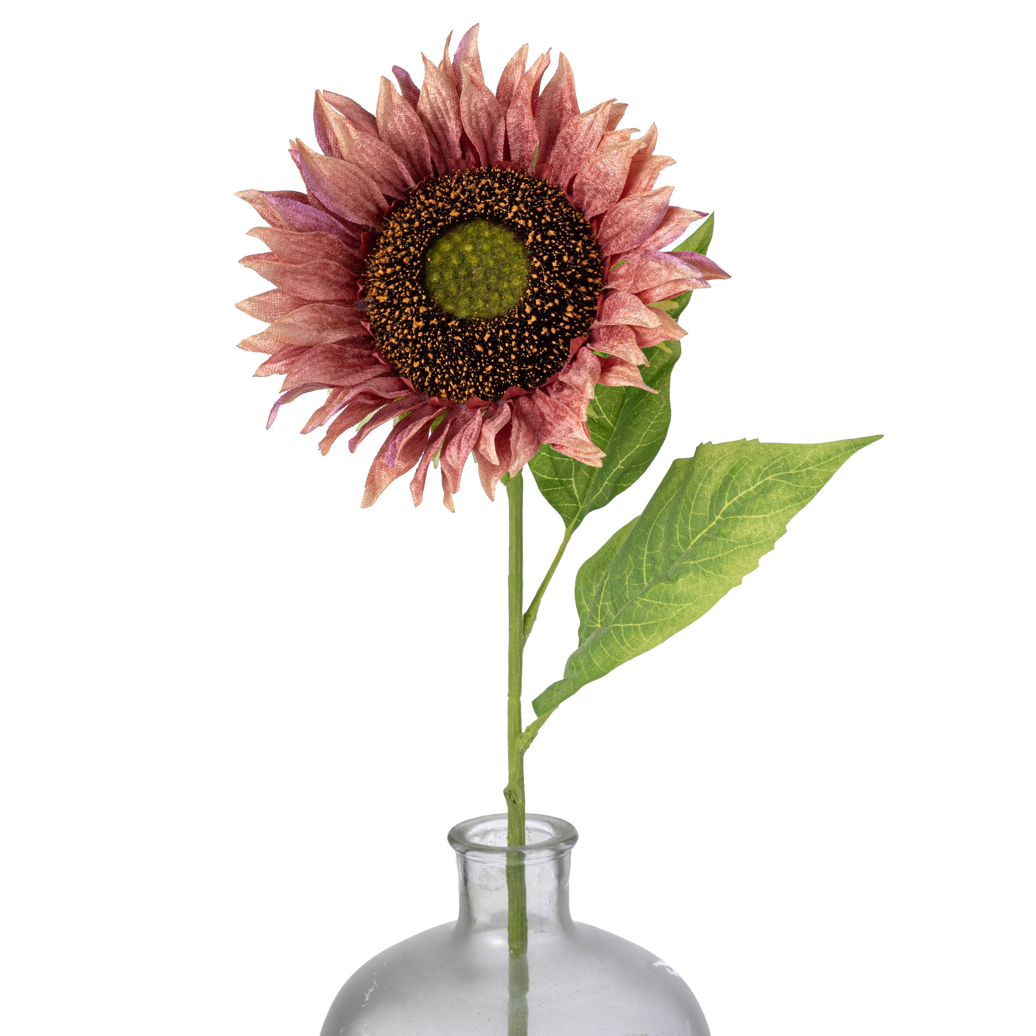 8" x 29" Velvet Sunflower Stem: Dusty Rose