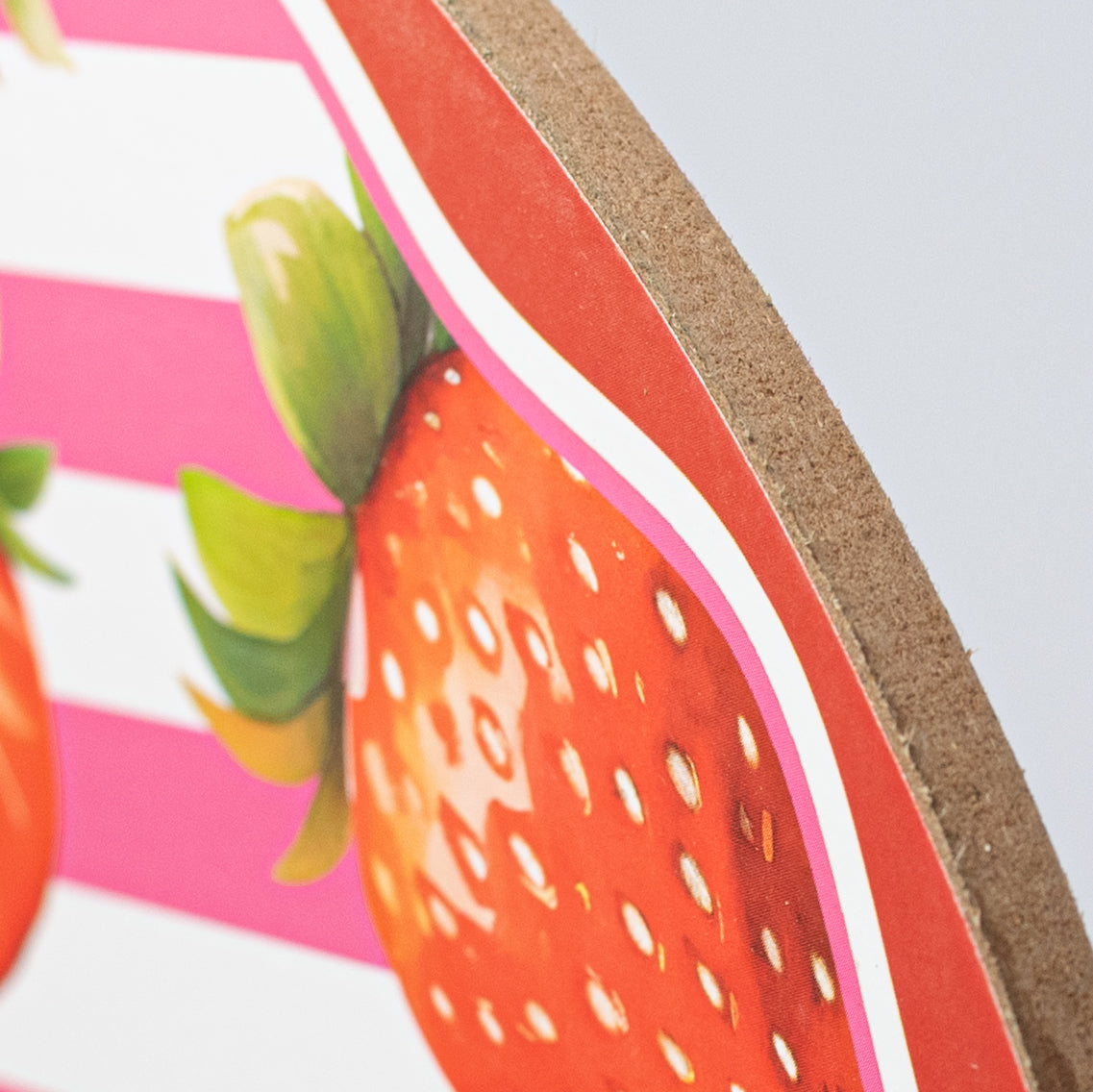 13" Oval Wooden Sign: Welcome Strawberries