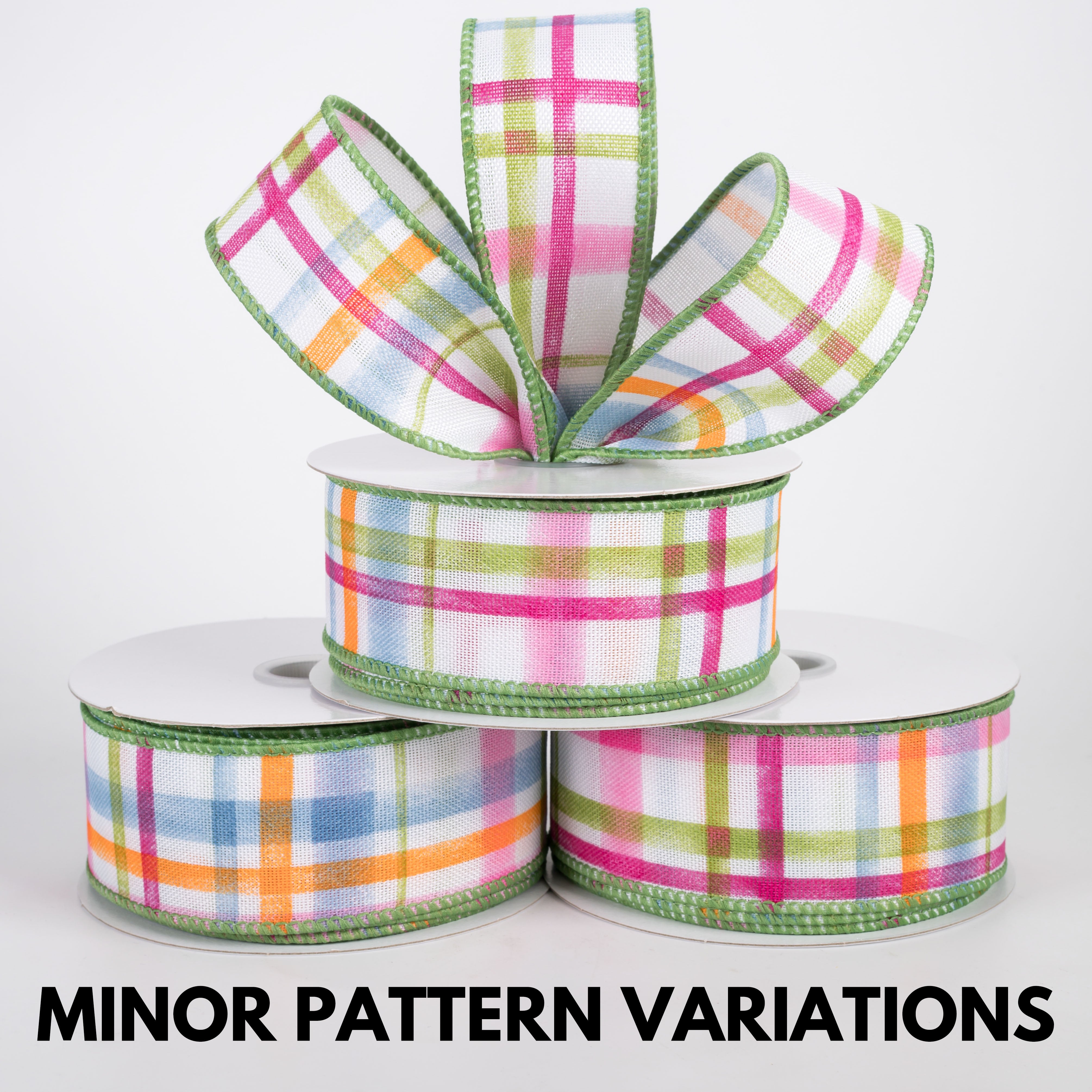 1.5" Watercolor Tuttola Plaid Ribbon: Bright Spring (10 Yards)