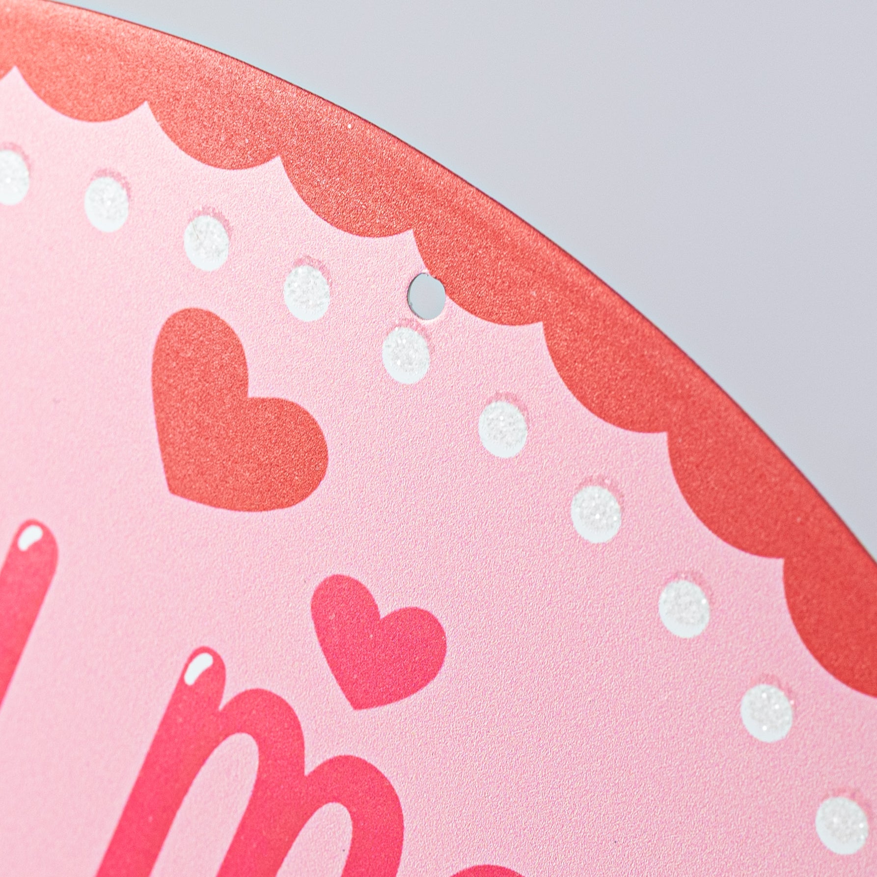 12" Round Metal Sign: Heart Lollipop Candy