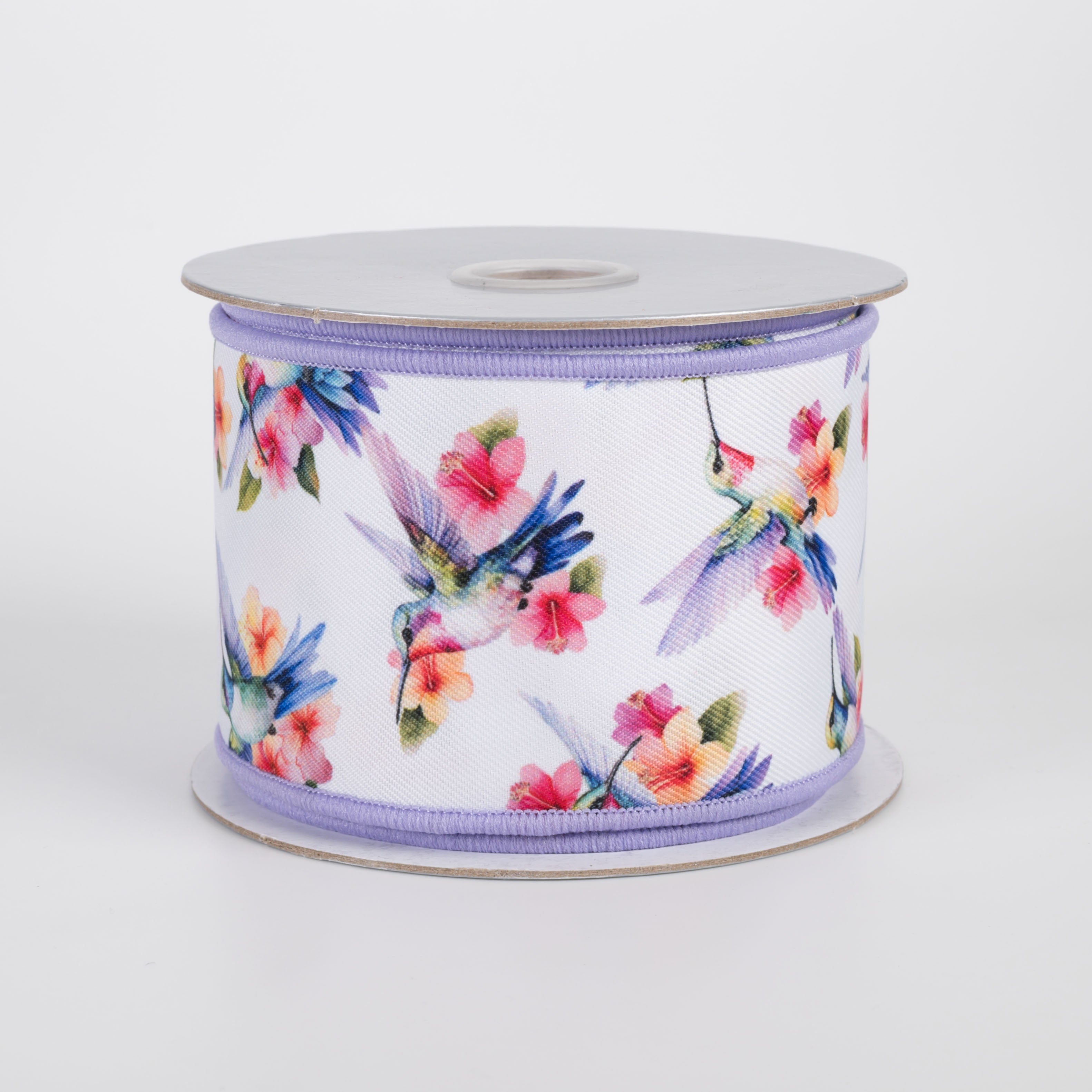 2.5" Brilliance Digital Print Hummingbirds & Flowers Ribbon (10 Yards)