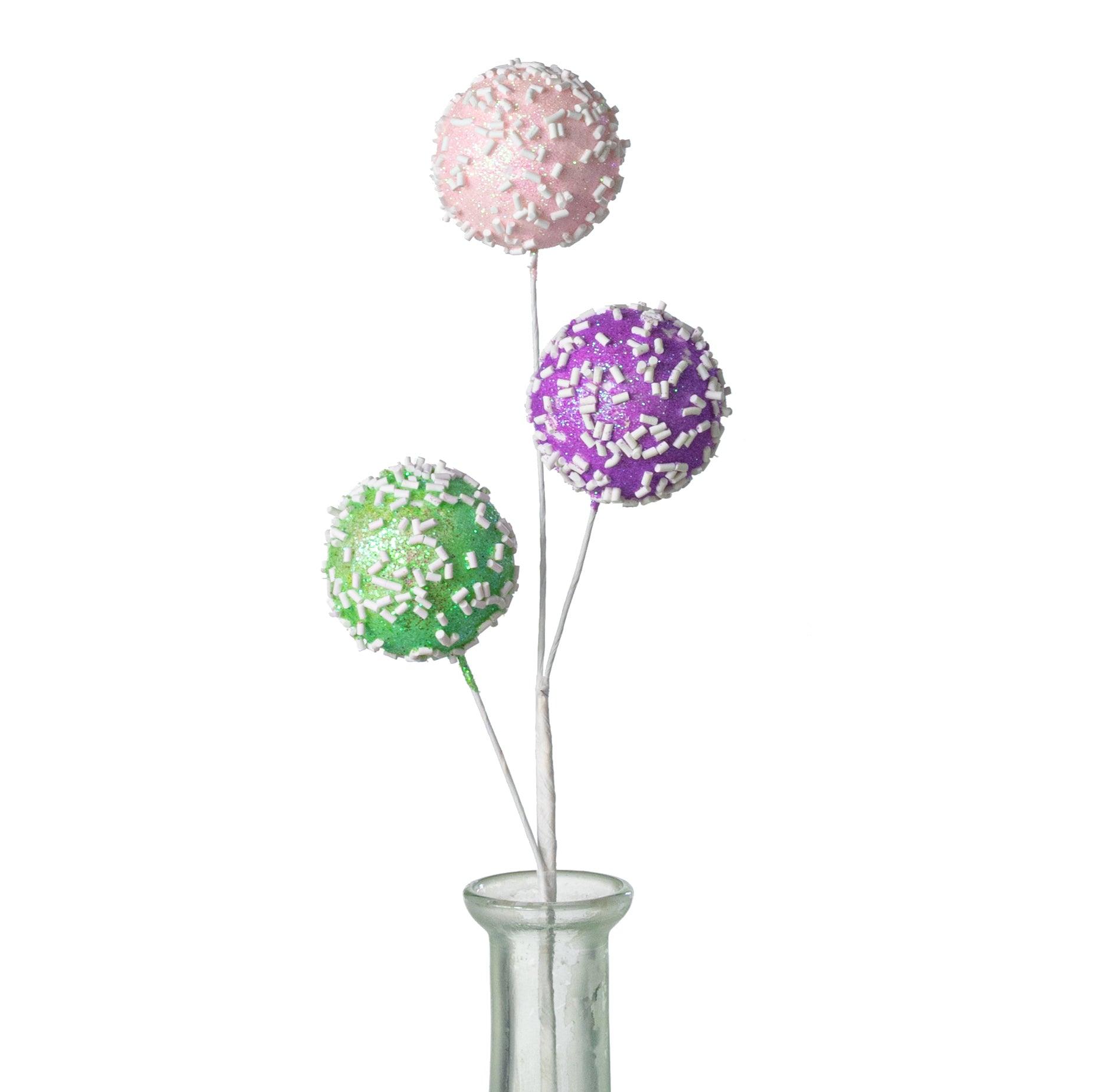 11" Sprinkles Cake Pop Pick: Pink, Mint & Lavender