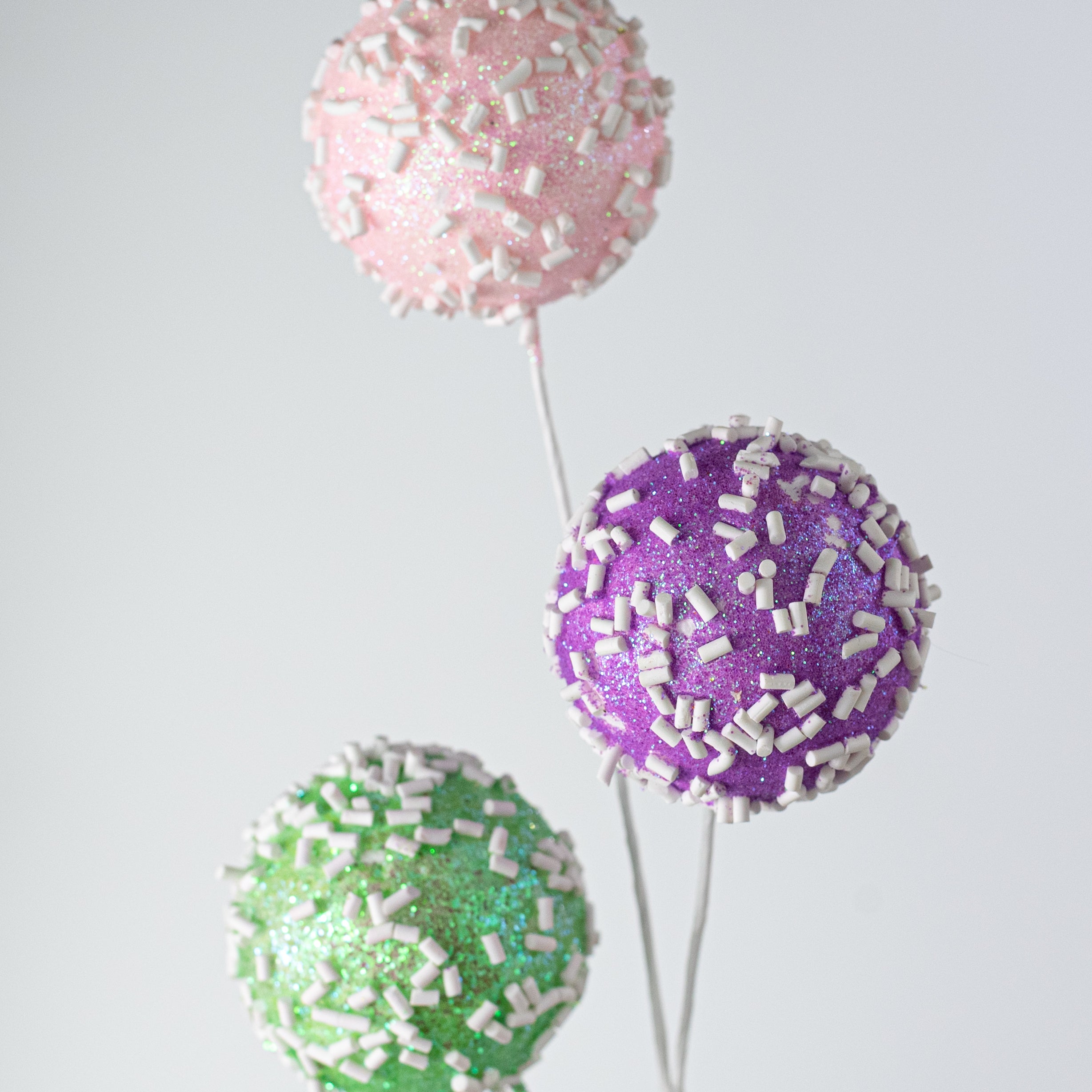 11" Sprinkles Cake Pop Pick: Pink, Mint & Lavender