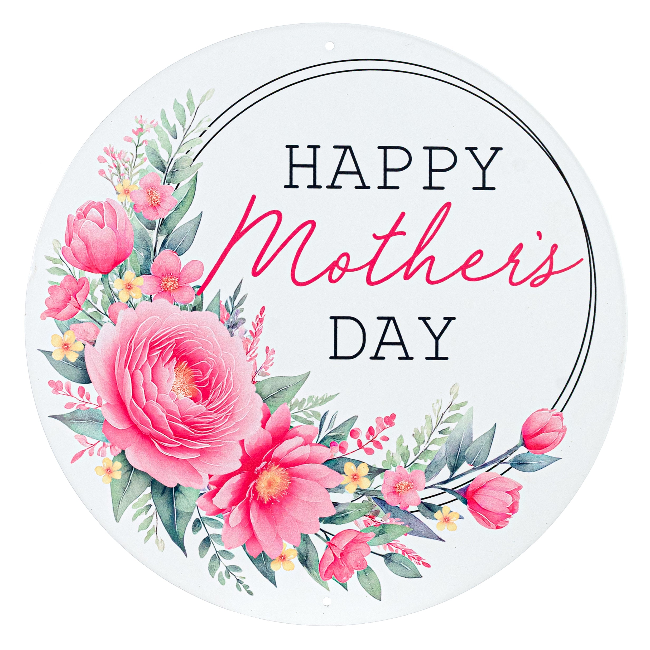 12" Metal Sign: Happy Mother's Day Florals