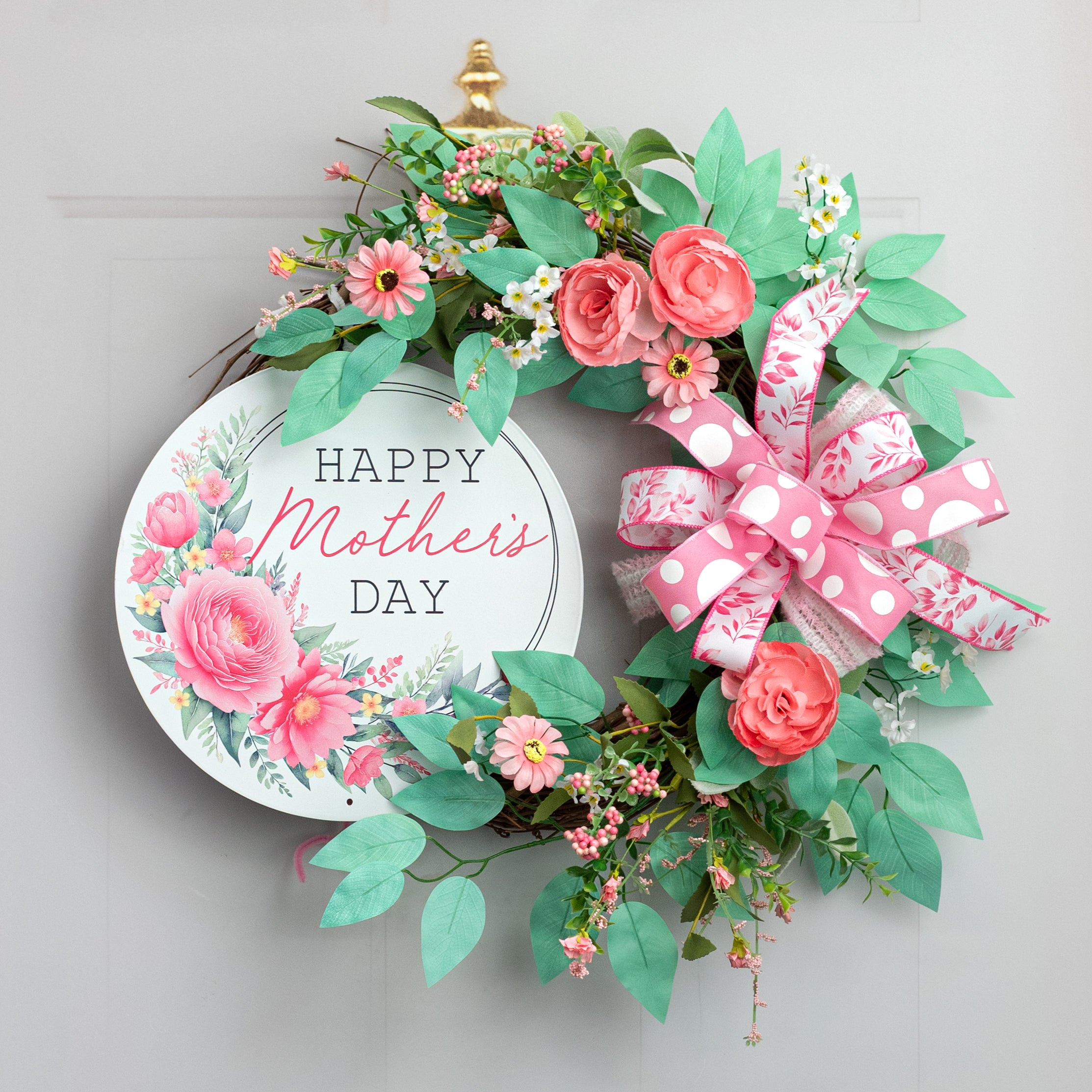 12" Metal Sign: Happy Mother's Day Florals