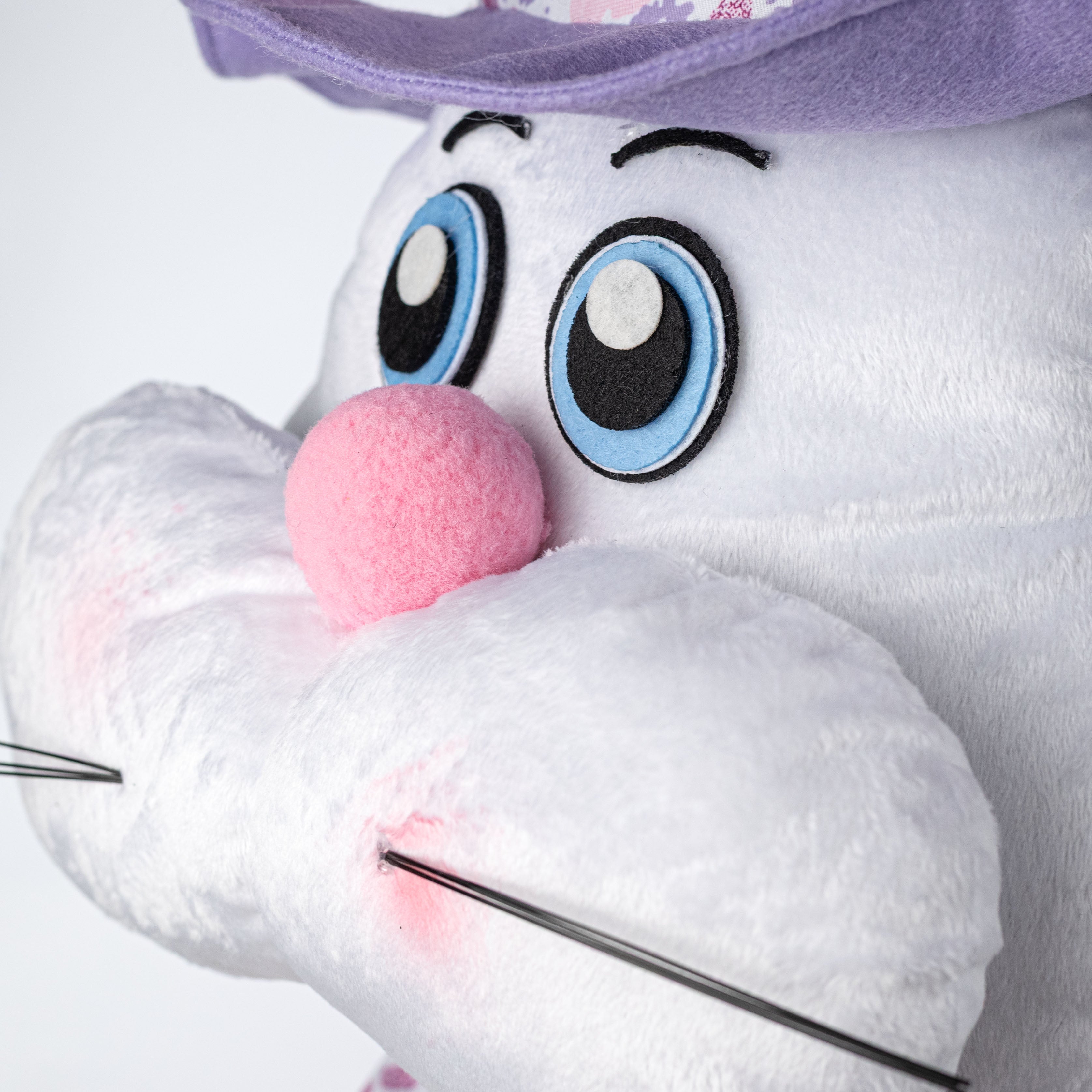 Plush Bunny with Hat & Paws Wreath Decor Kit: Lavender & Pink (3 Pieces)