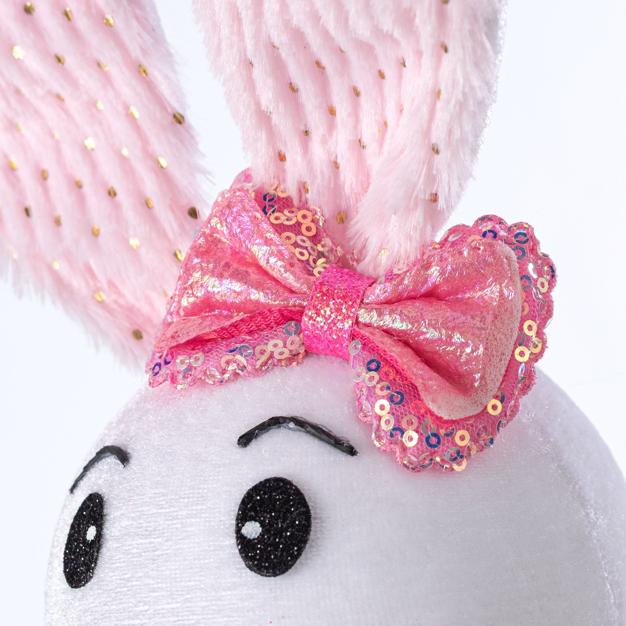 26" Bunny Head with Fur Spray: Pink