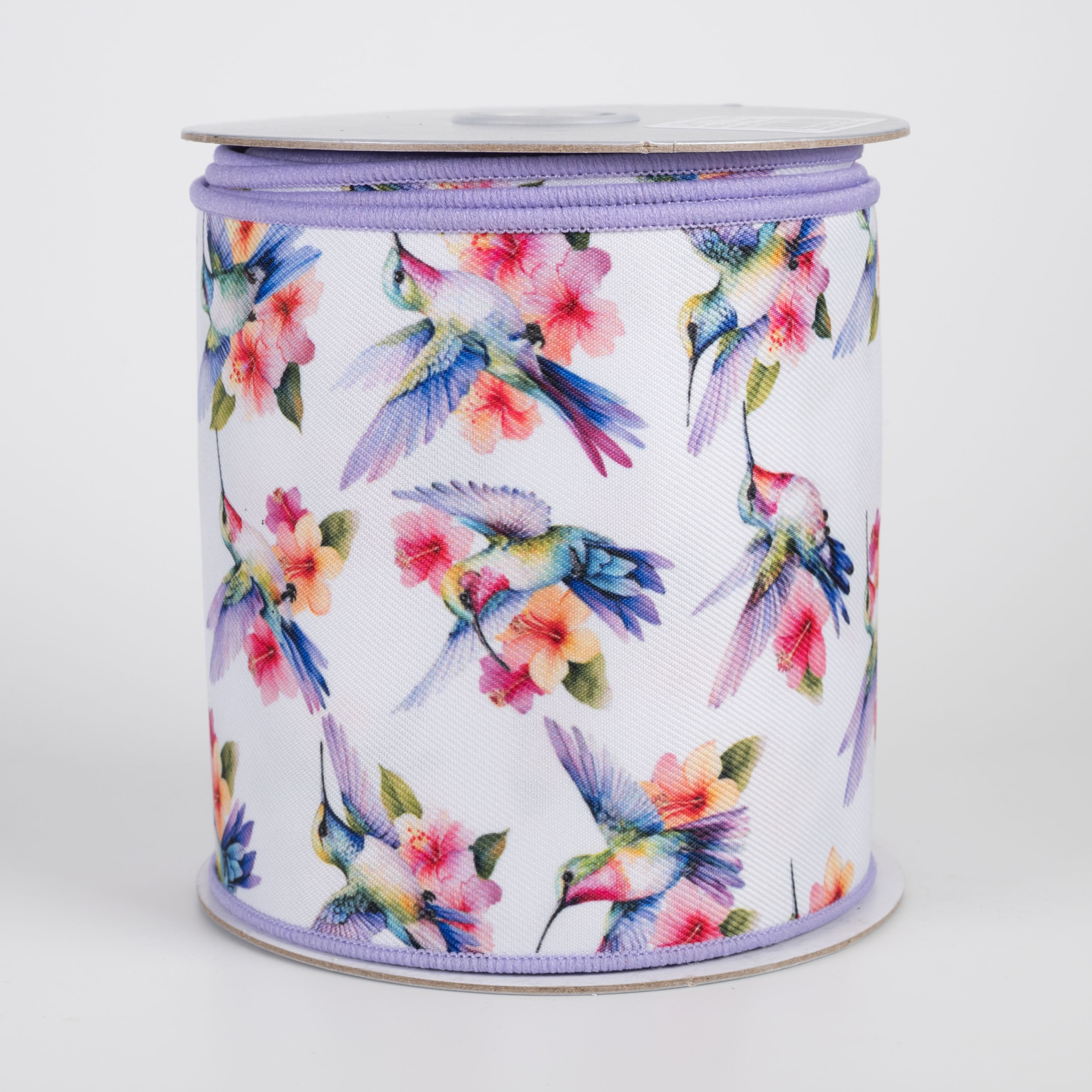 4" Brilliance Digital Print Hummingbirds & Flowers Ribbon (10 Yards)