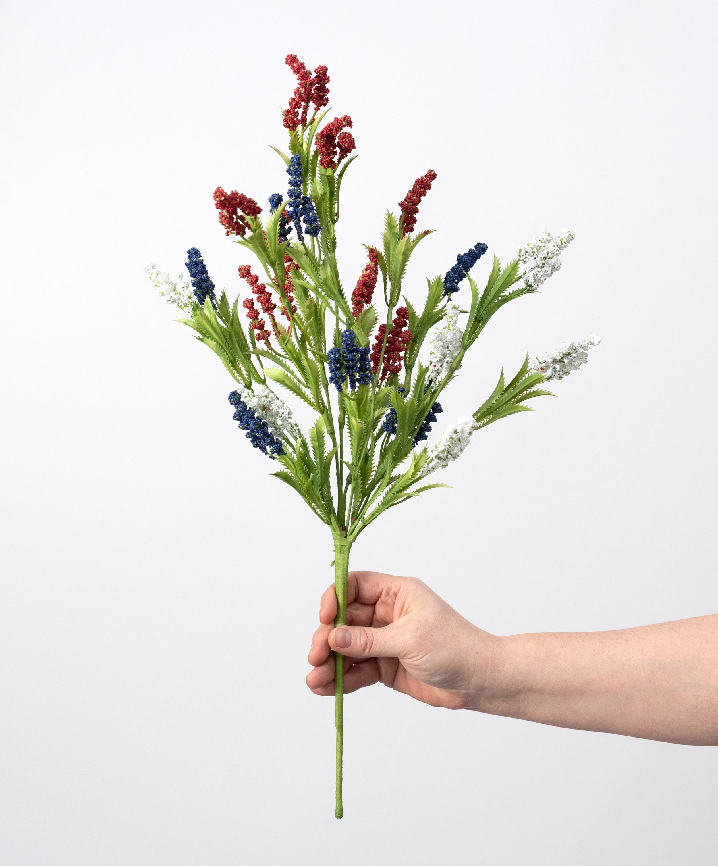 21" Lavender Bush: Red, White & Blue