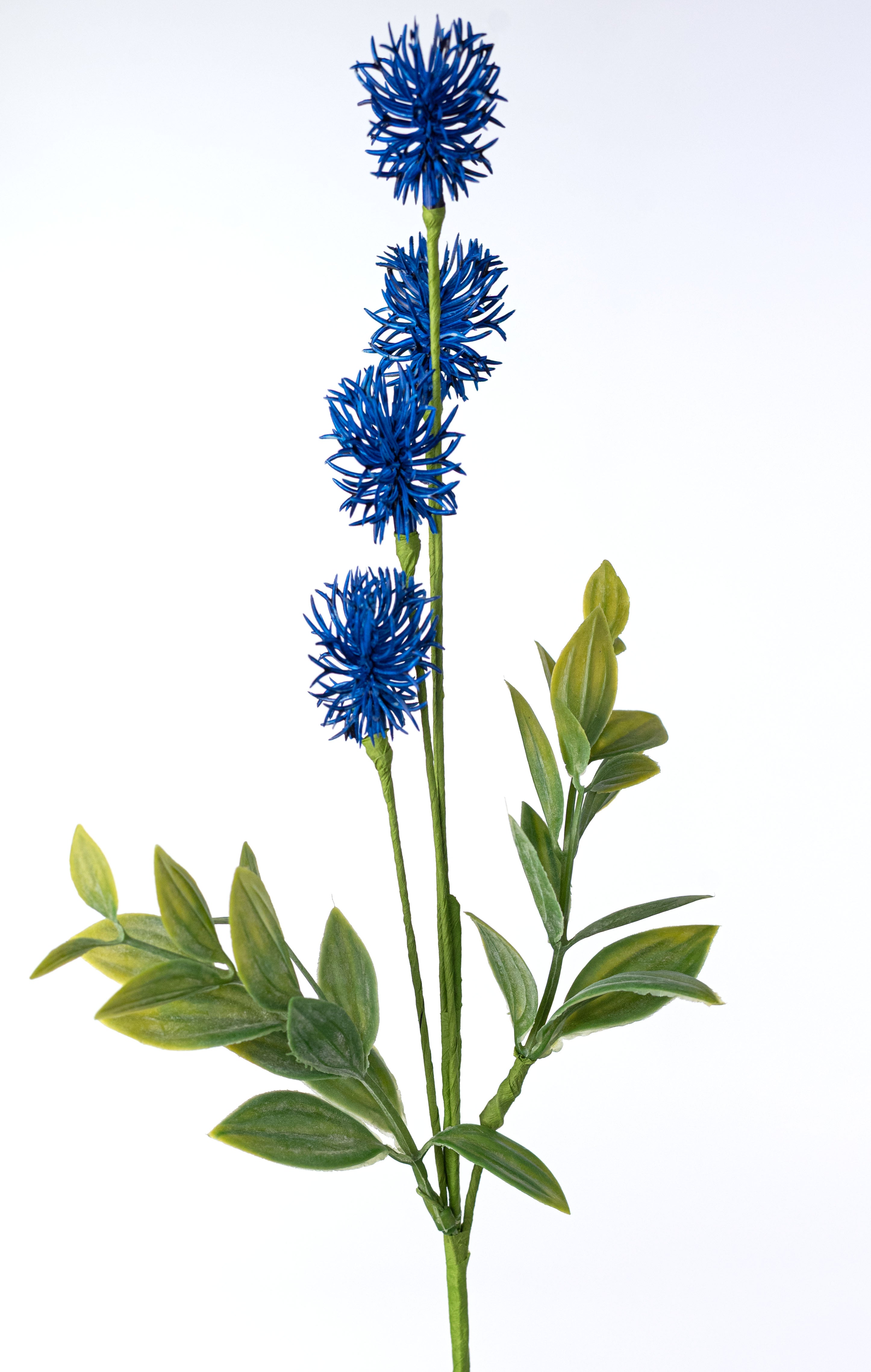19" Pom Pom Flower Bush: Red, White & Blue