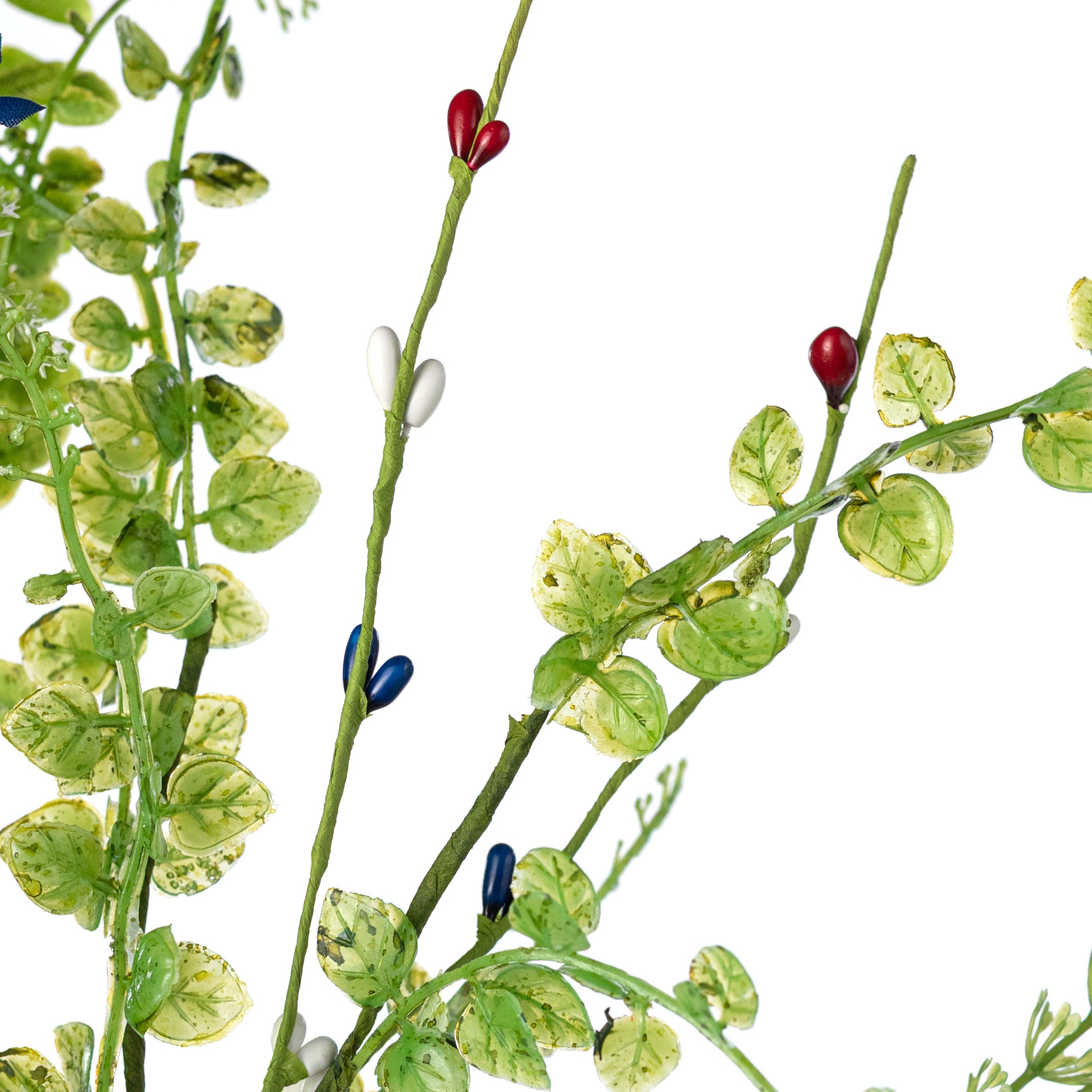 18" Fabric Wildflower Filler Pick: Red, White & Blue