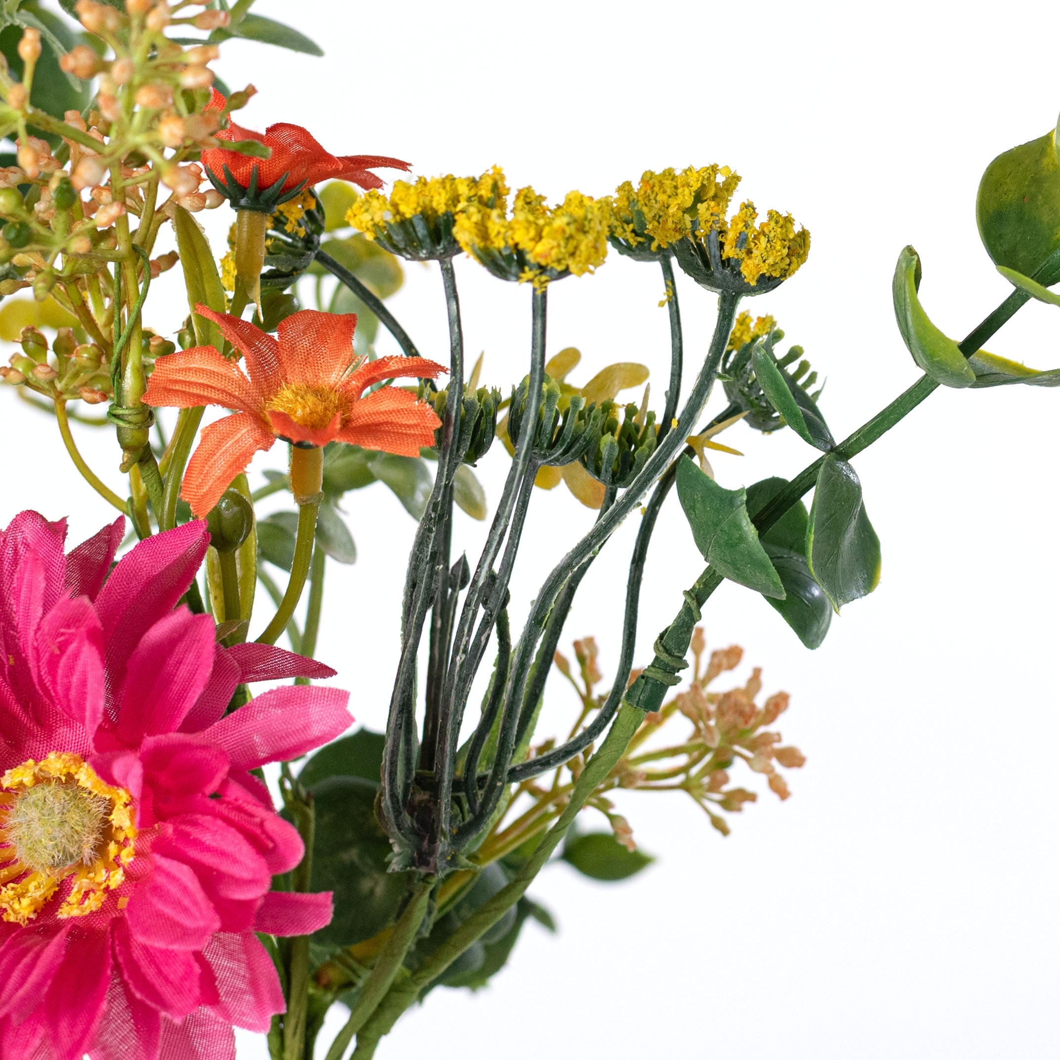 18" Daisy Filler Bush: Peach & Fuchsia