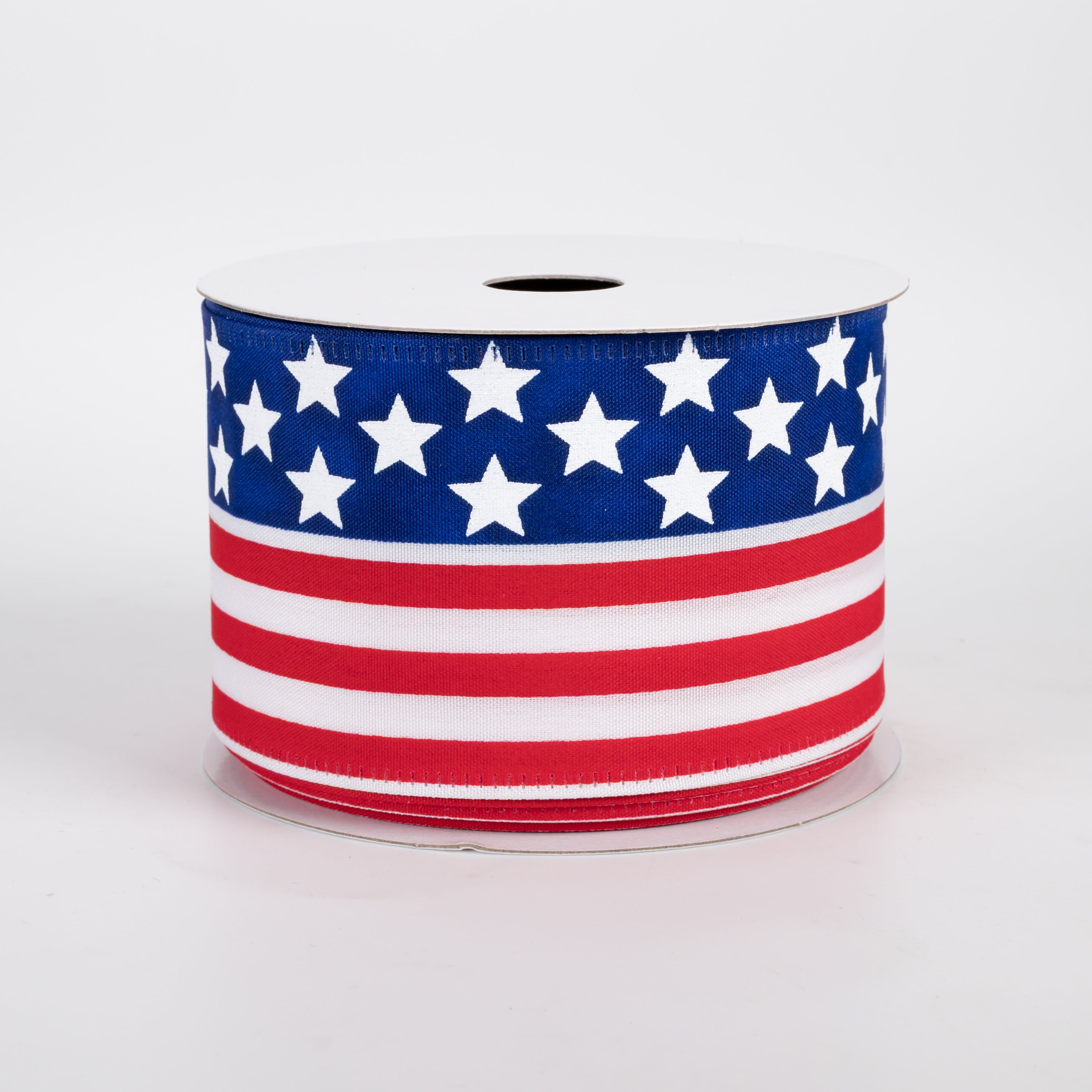 2.5" Flag Stripes Ribbon: Navy, Red & White (10 Yards)